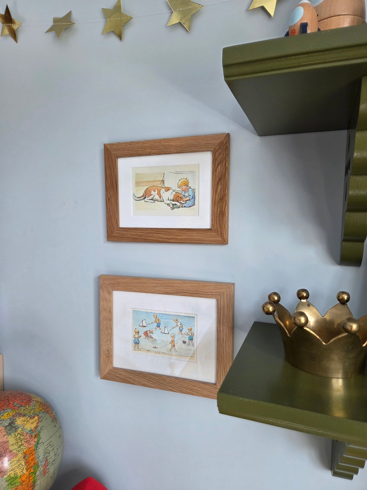Set of Two Framed Vintage Swedish Children's Illustrations by Elsa Beskow