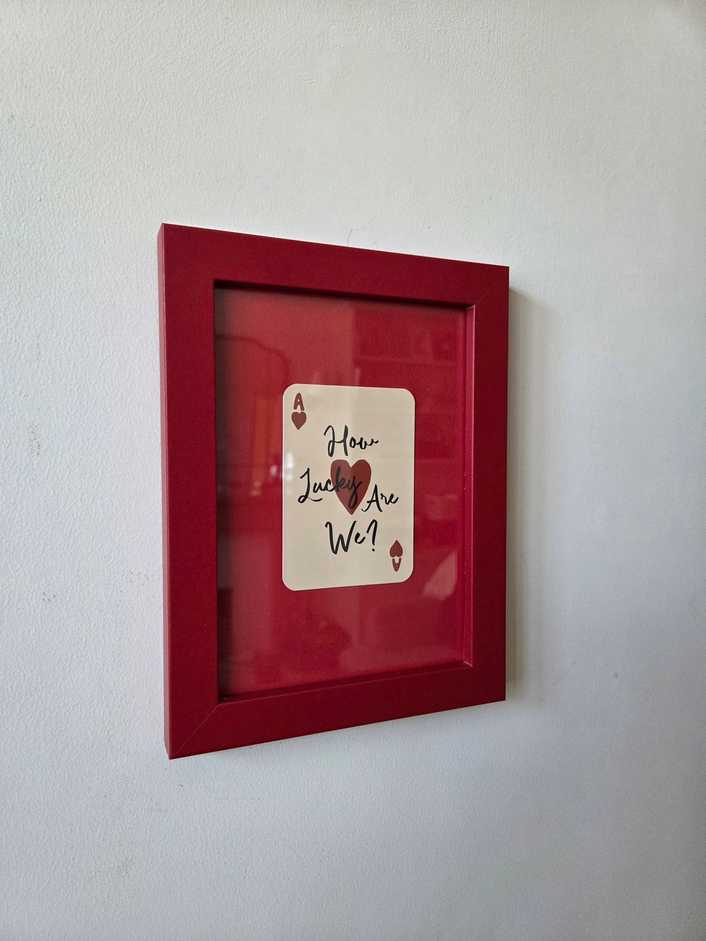 Framed 'How Lucky Are We' Mini Print 010