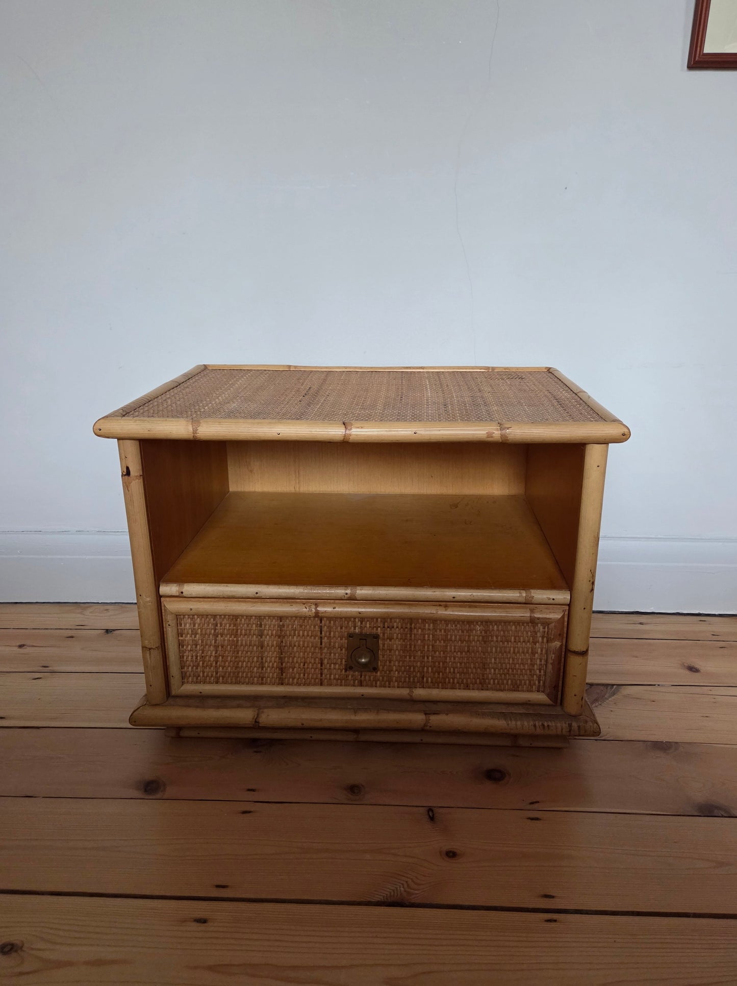 Vintage Rattan Dal Vera Bedside Table