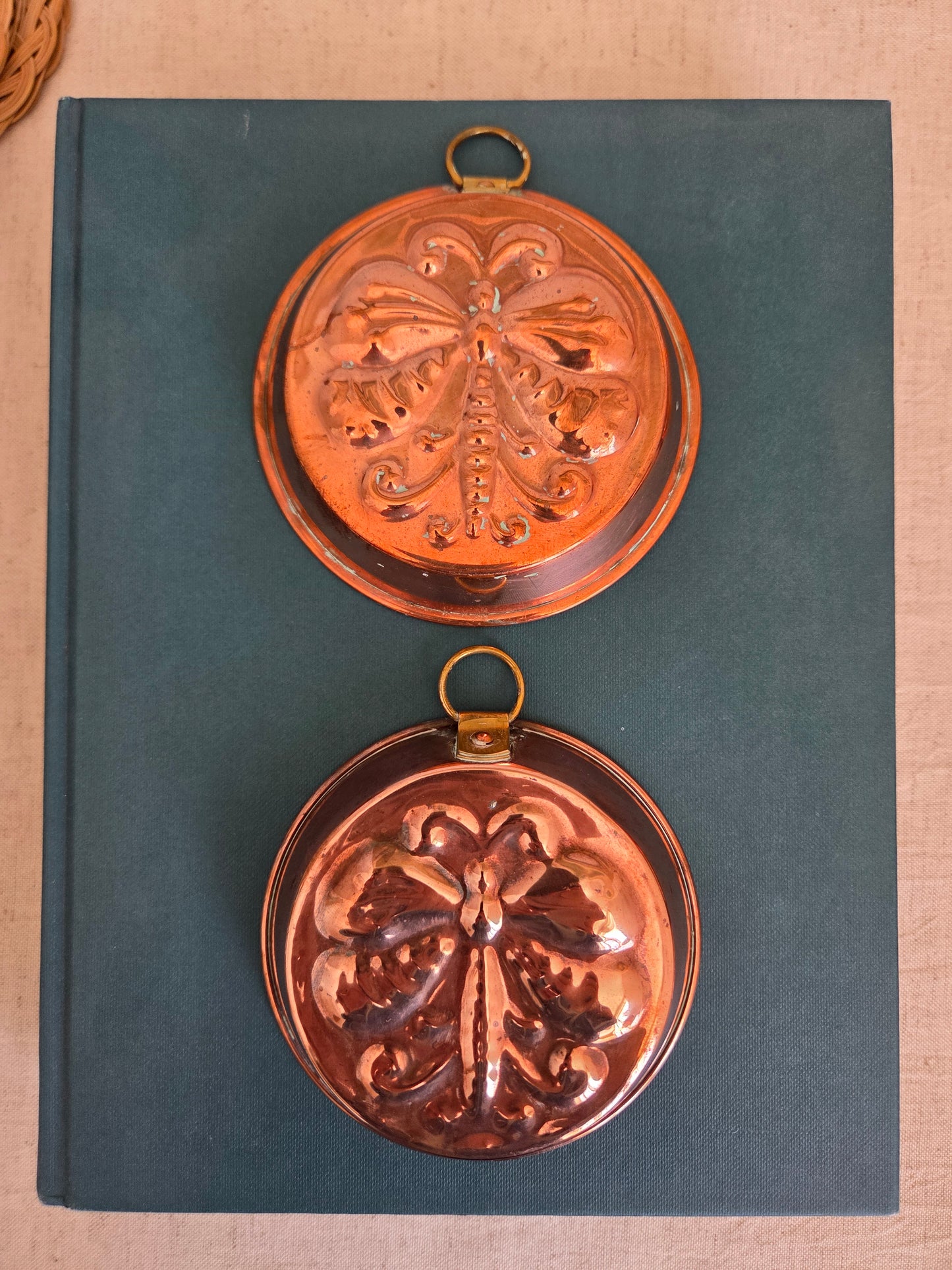 Vintage Copper Mould with Butterfly Design