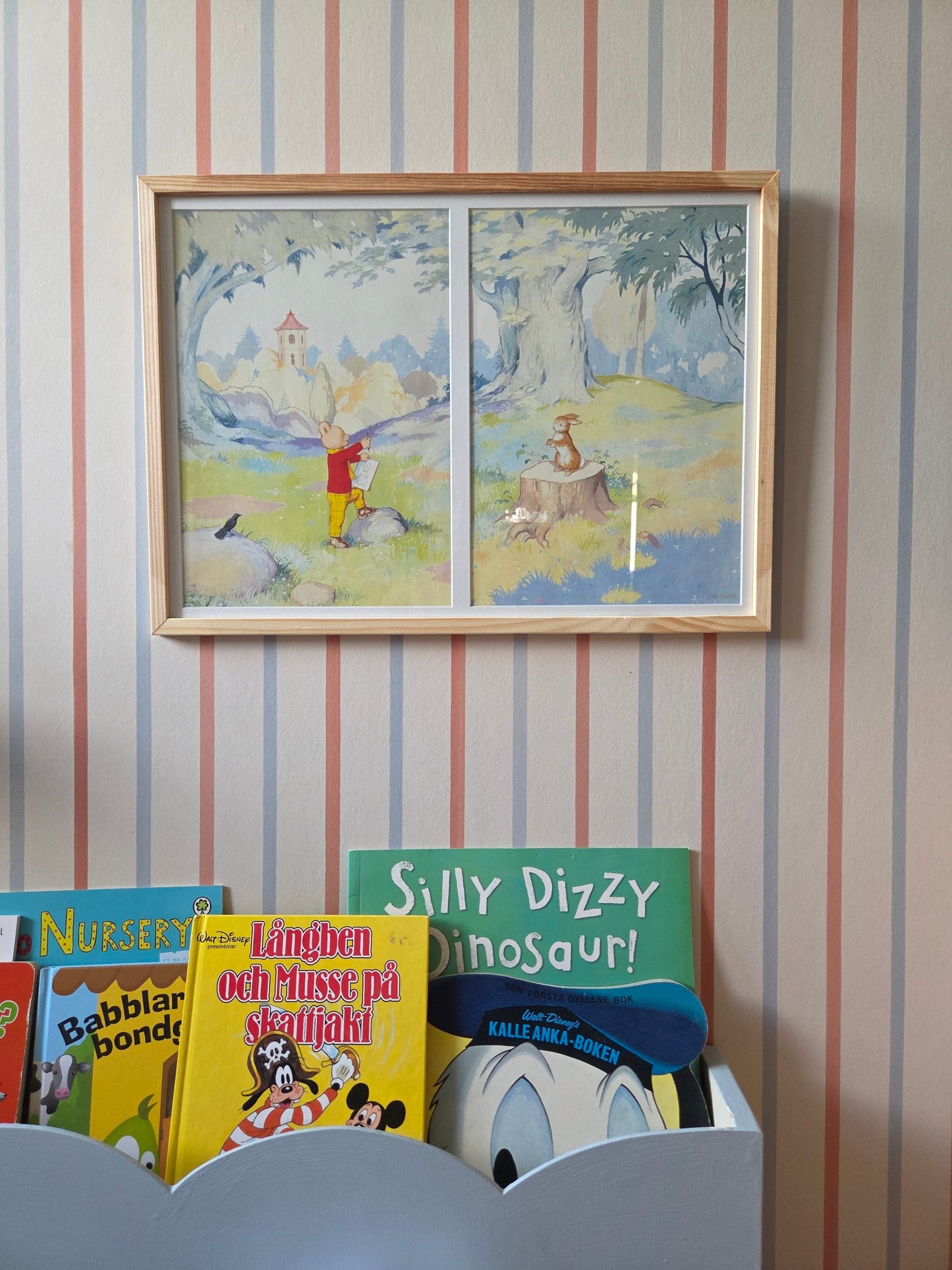 Framed Vintage Rupert Bear Illustrations