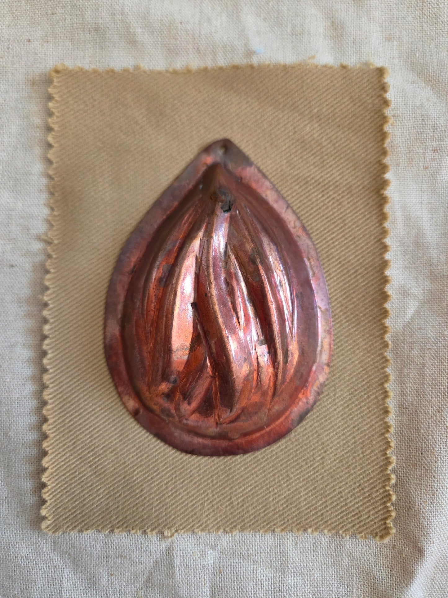 Mini Antique Swedish Copper Mould - Teardrop