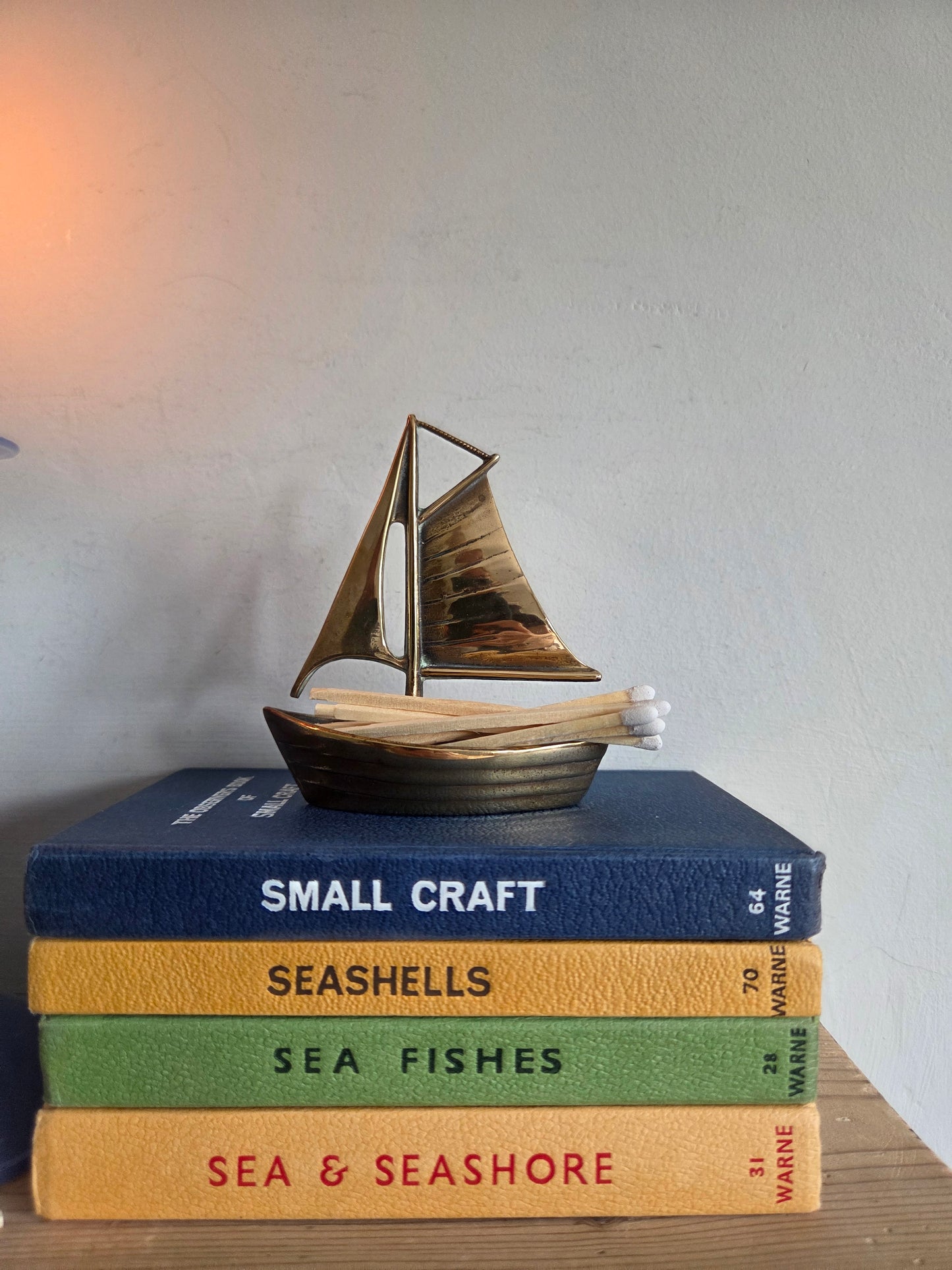 Brass Boat Match Holder or Ornament