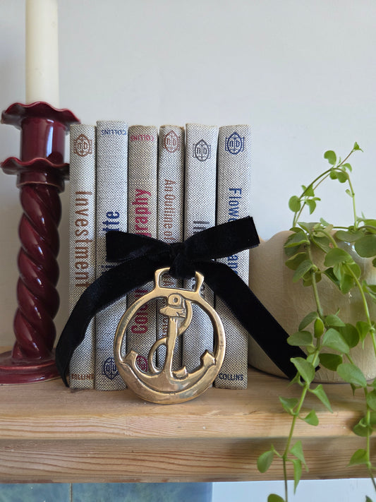 Lucky Anchor Brass Wall Hanging Trinket