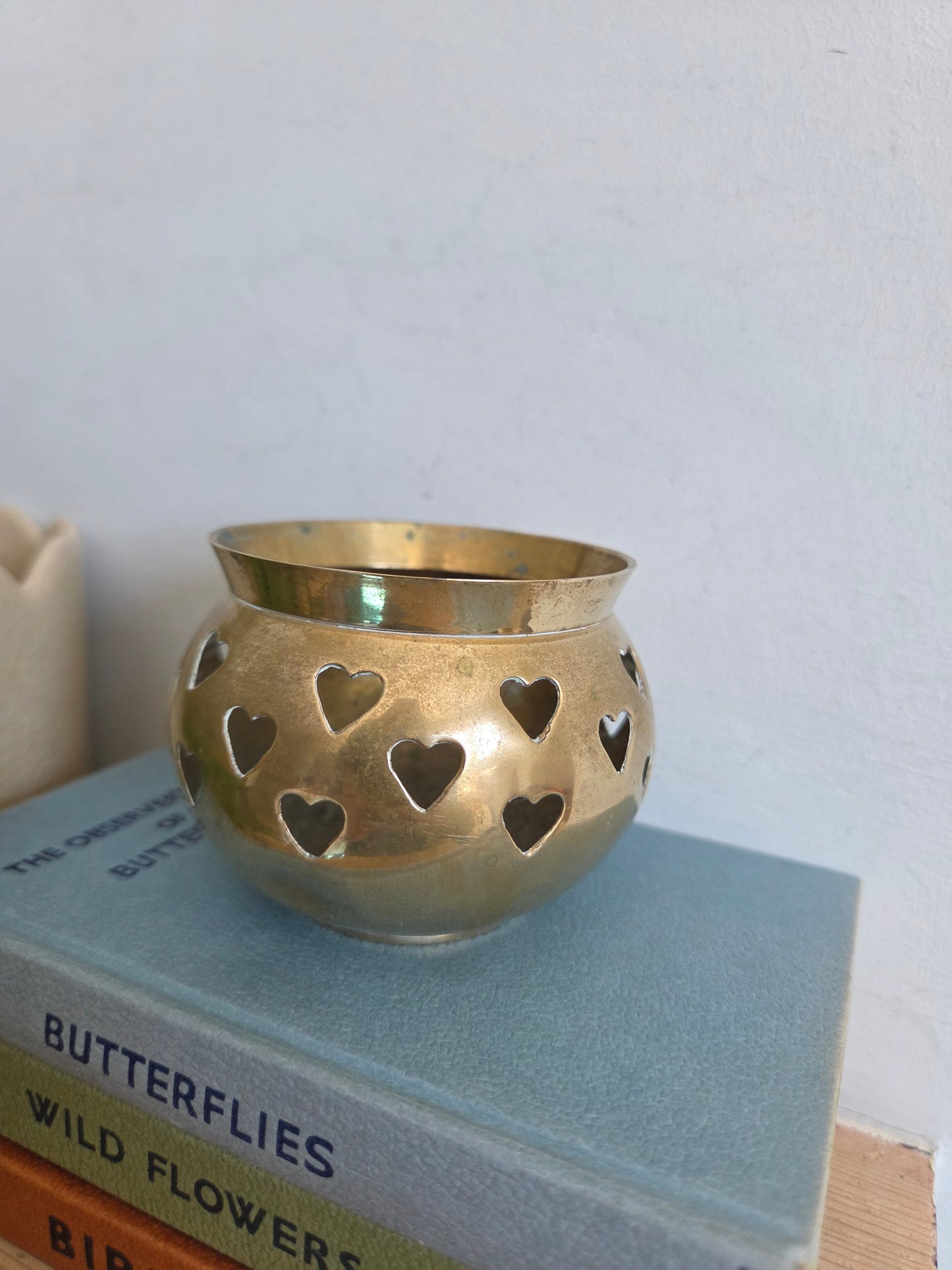 Brass Heart Cutout Tealight Votive with Rim