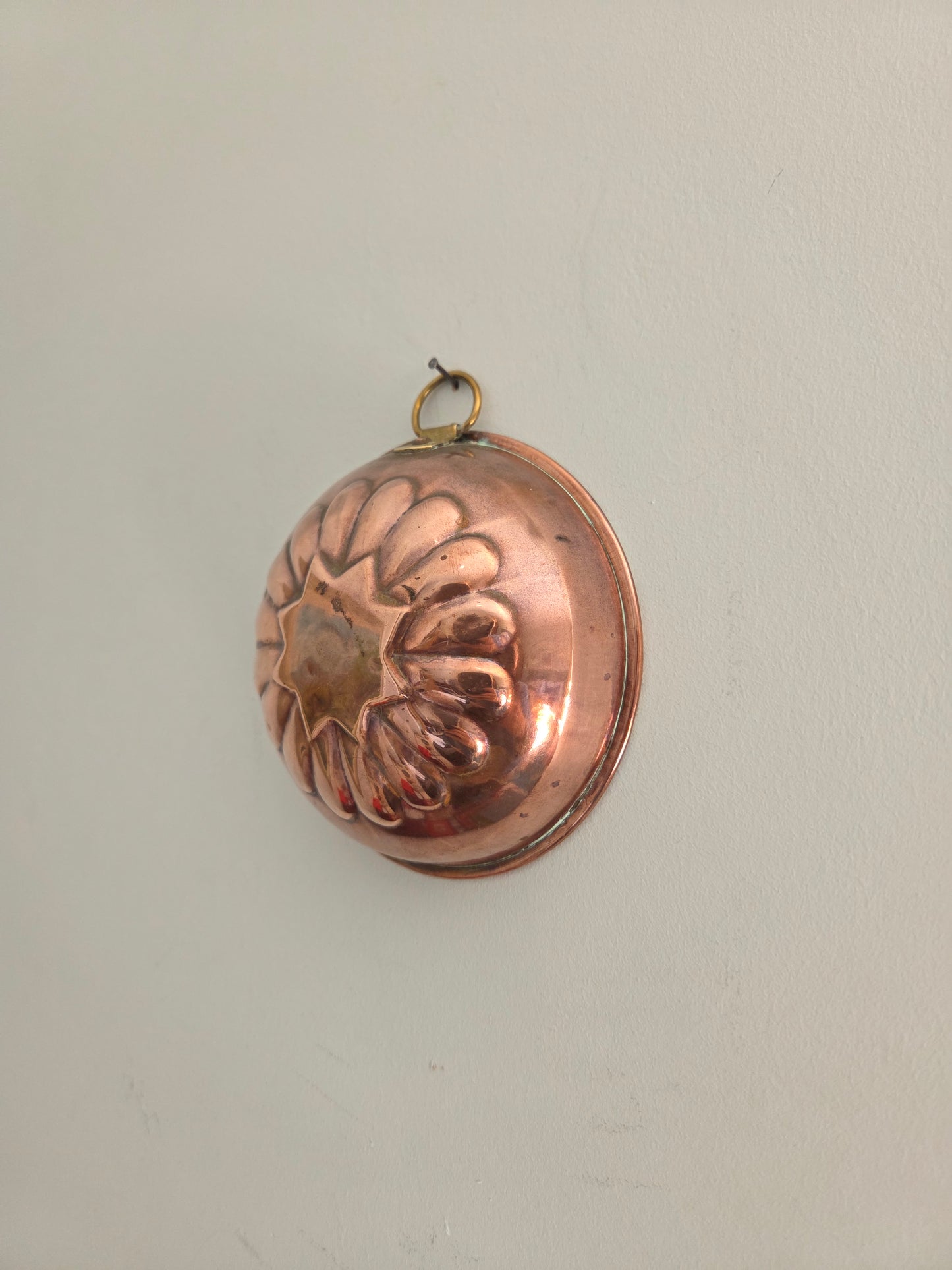 Small Vintage Swedish Copper Mould with Star