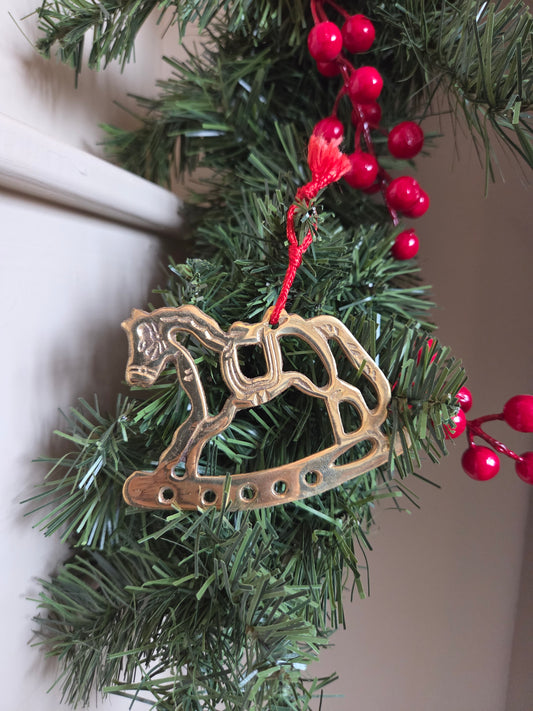 Vintage Brass Horse Decoration