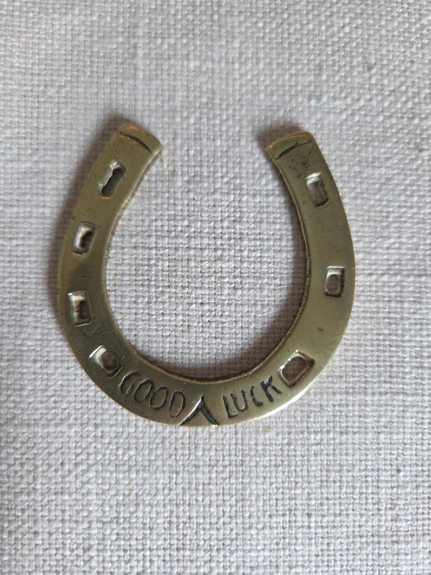 Brass Horse Shoe Lucky Trinket