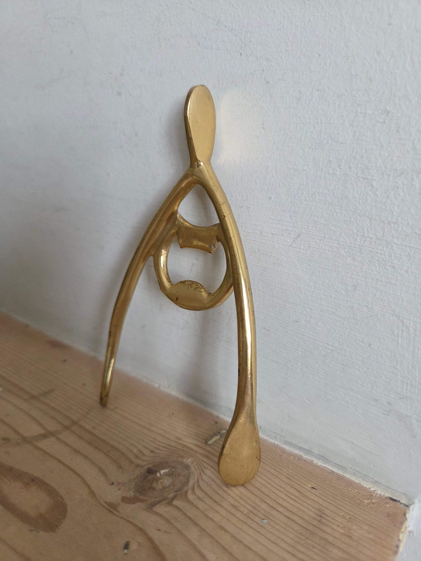 Brass Wishbone Bottle Opener