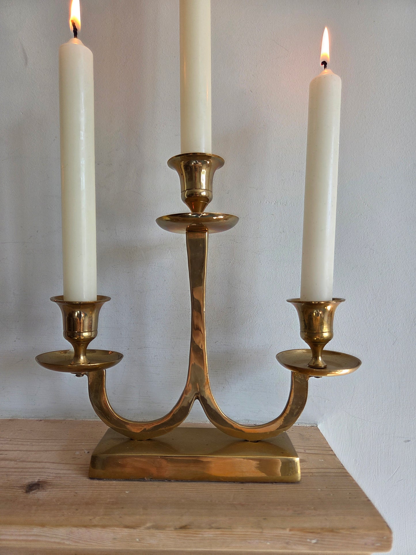 Triple Brass Candleabra