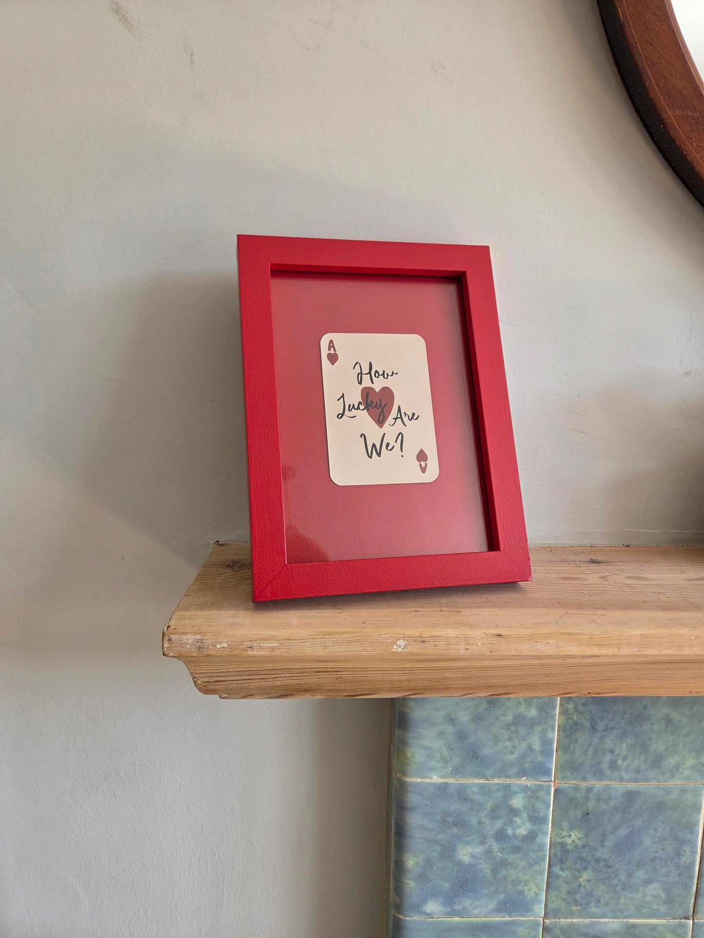 Framed 'How Lucky Are We' Mini Print 004