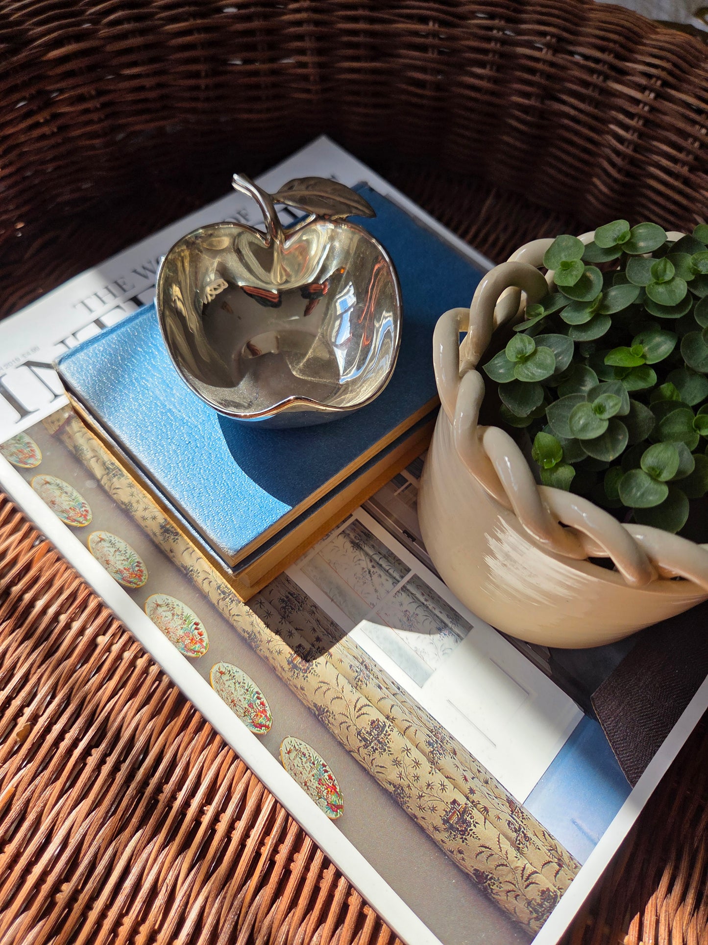 Silver Apple Trinket Dish
