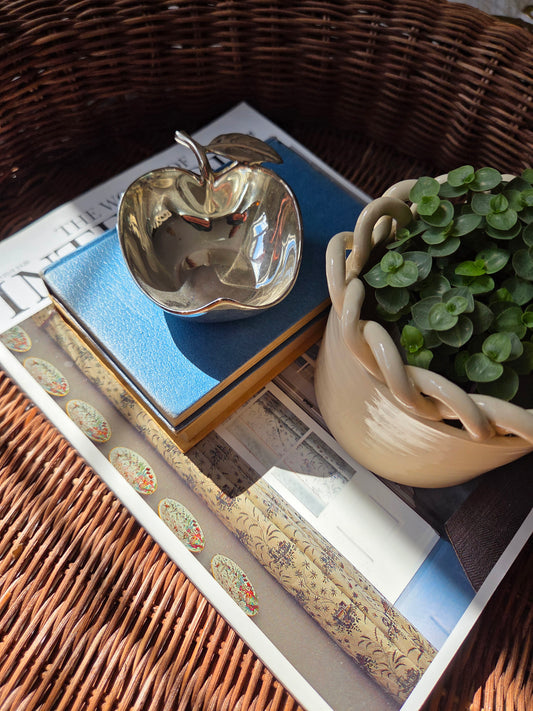 Silver Apple Trinket Dish