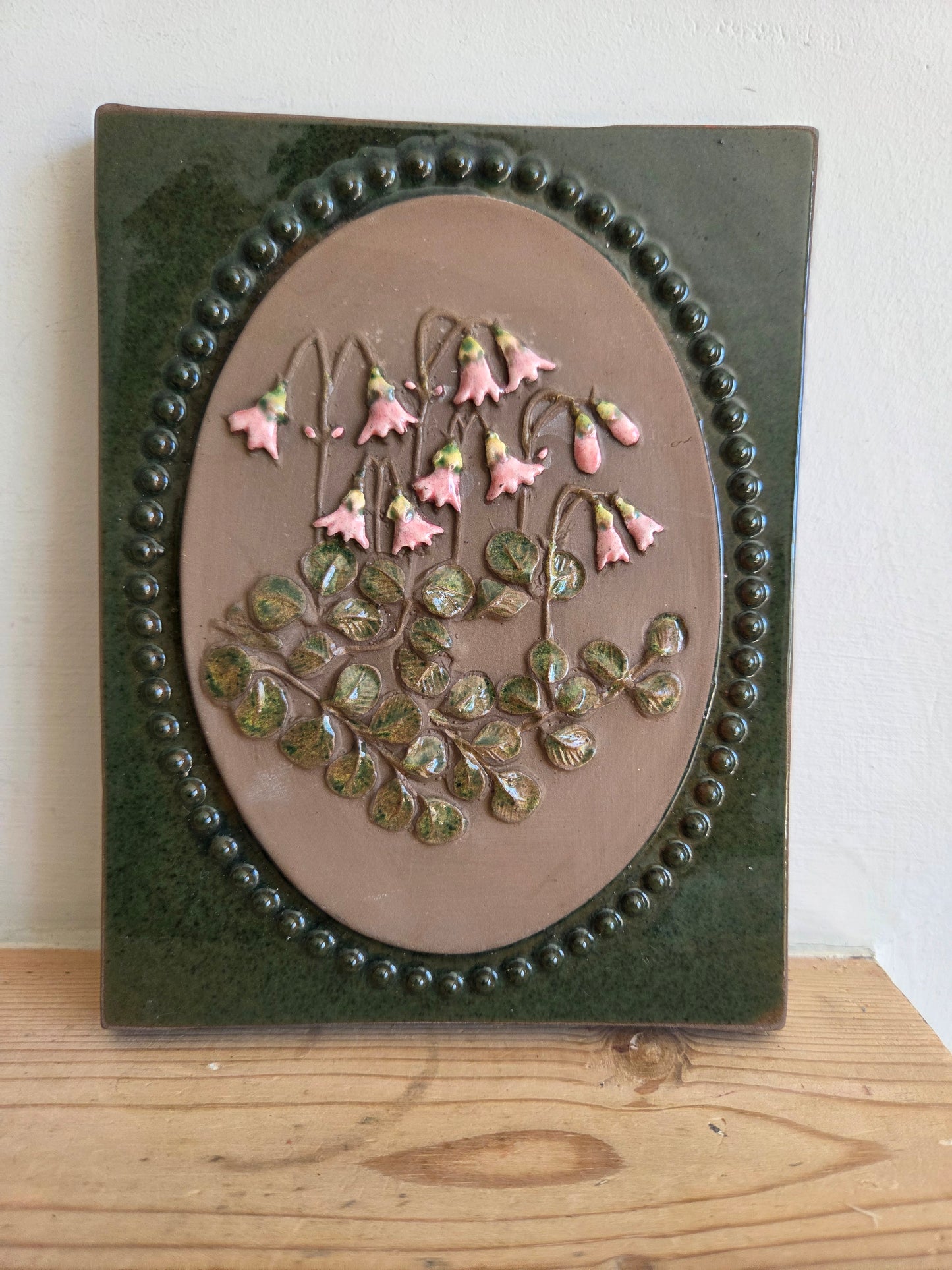 Vintage Swedish Jie Gantofta Linnea Flower Tile