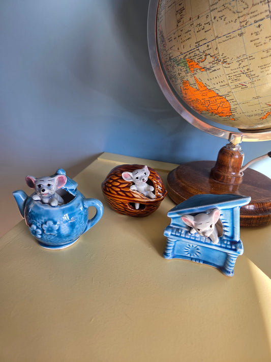 Vintage Japanese Mouse in a Piano Ornament