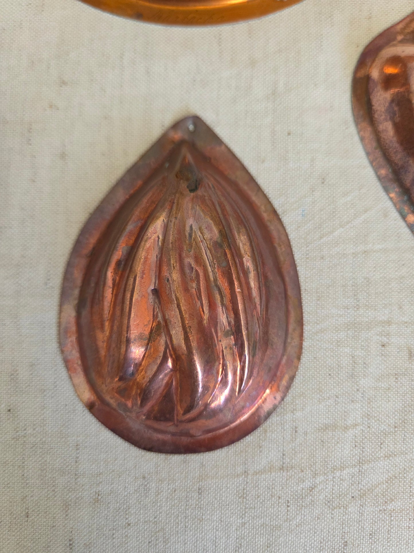 Mini Antique Swedish Copper Mould - Teardrop