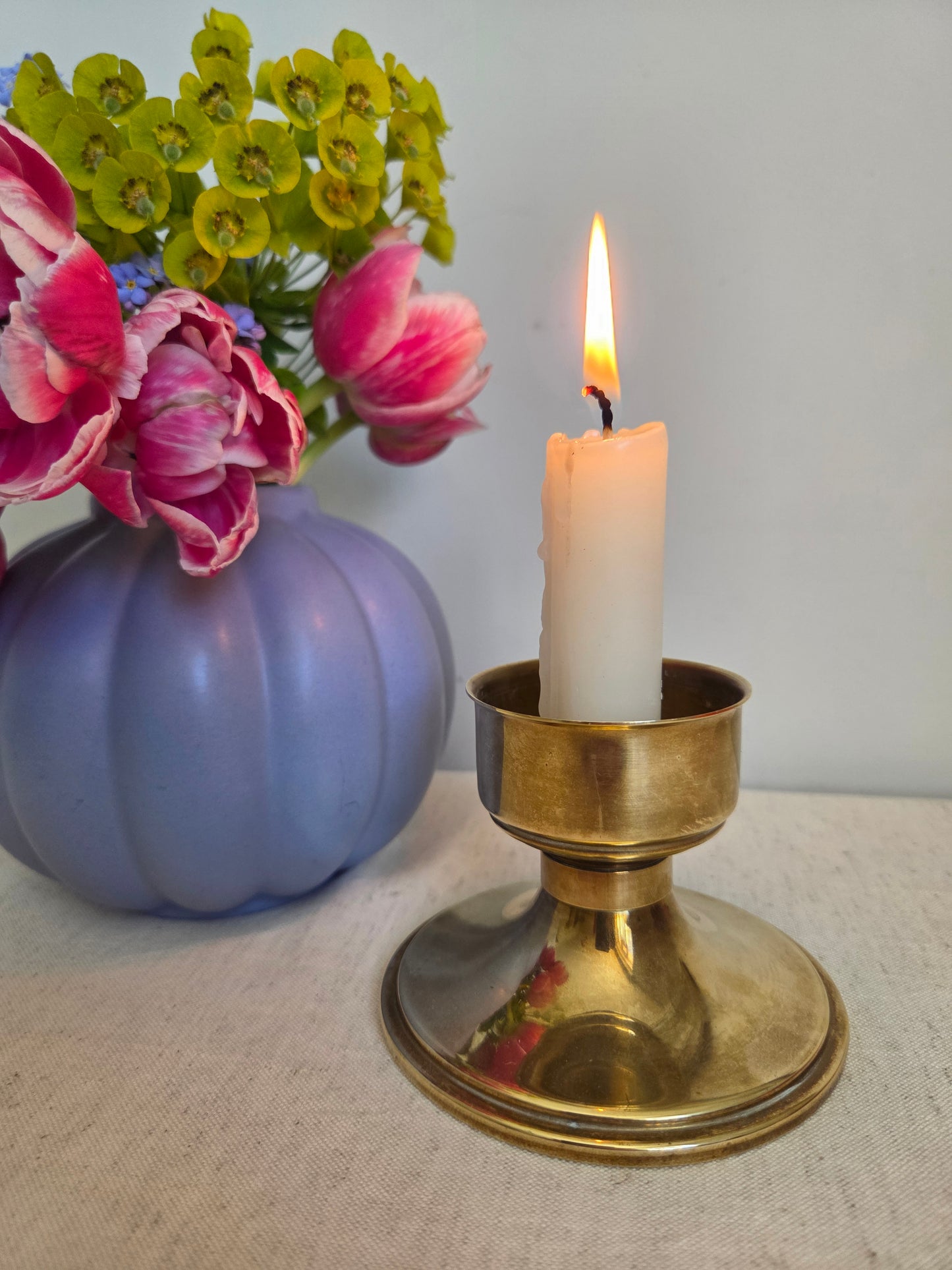 Vintage Brass Candle Holder