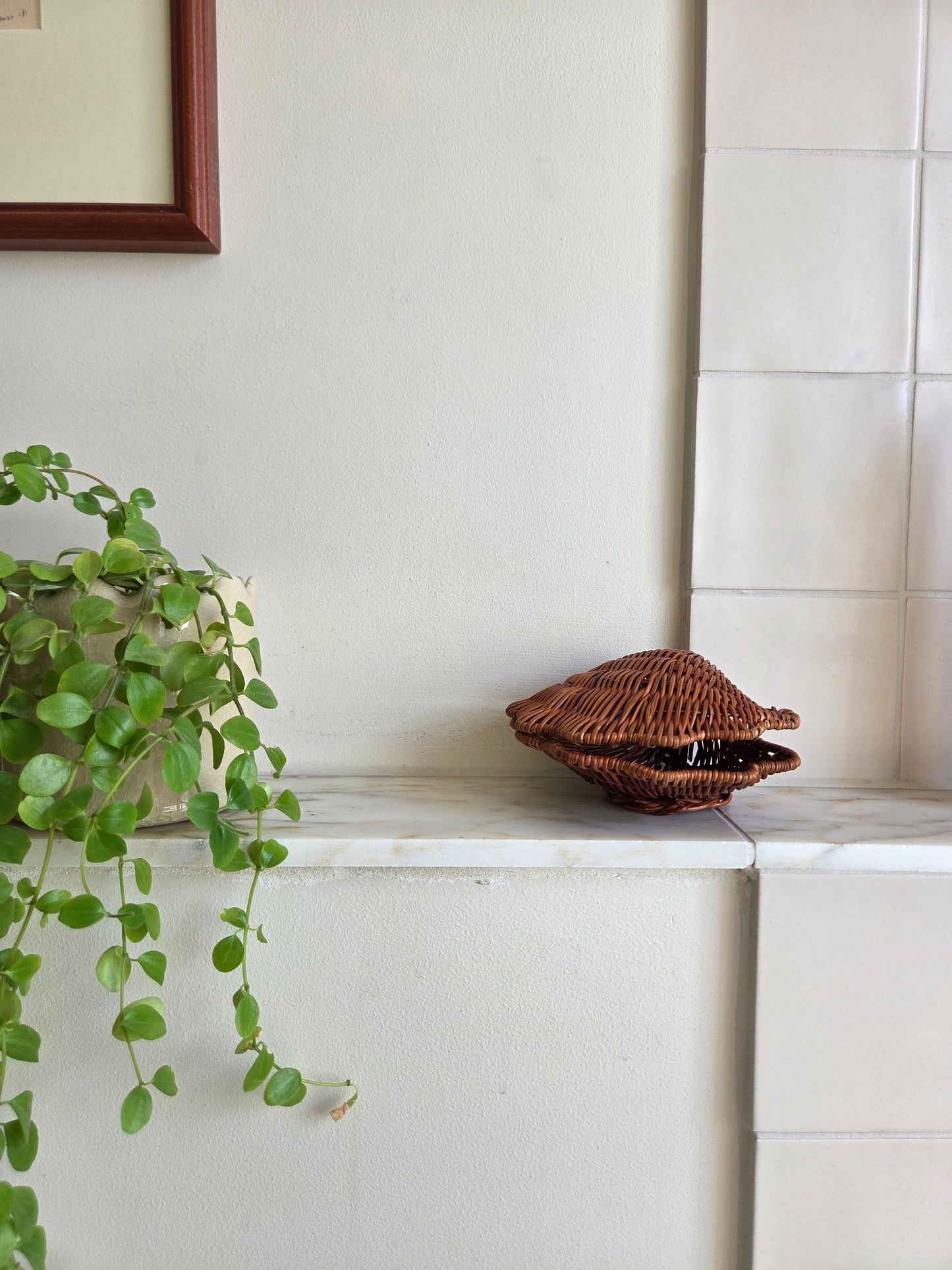 Vintage Wicker Shell Baskets