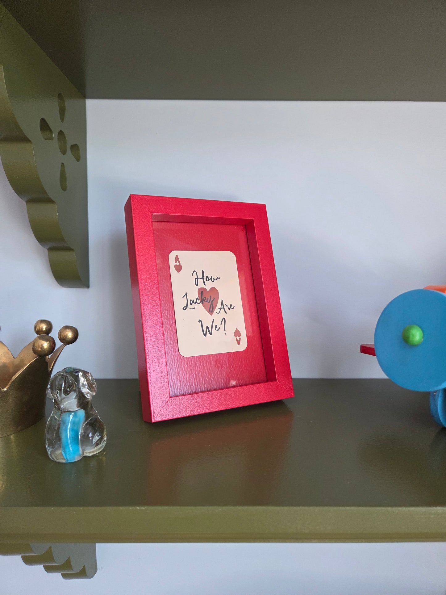 Framed 'How Lucky Are We' Mini Print 006