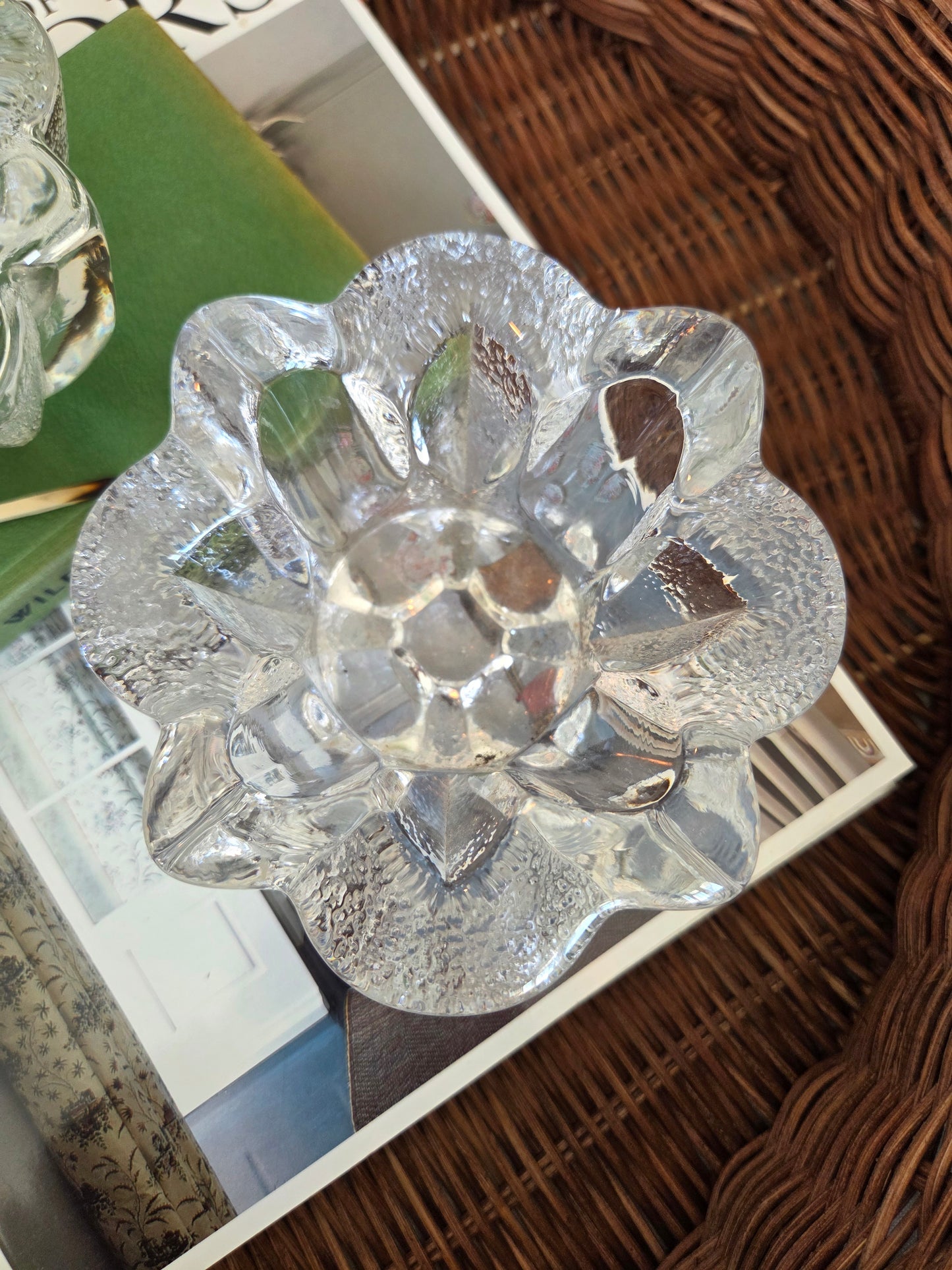 A Pair of Vintage Swedish Art Glass Bowls by Orrefors