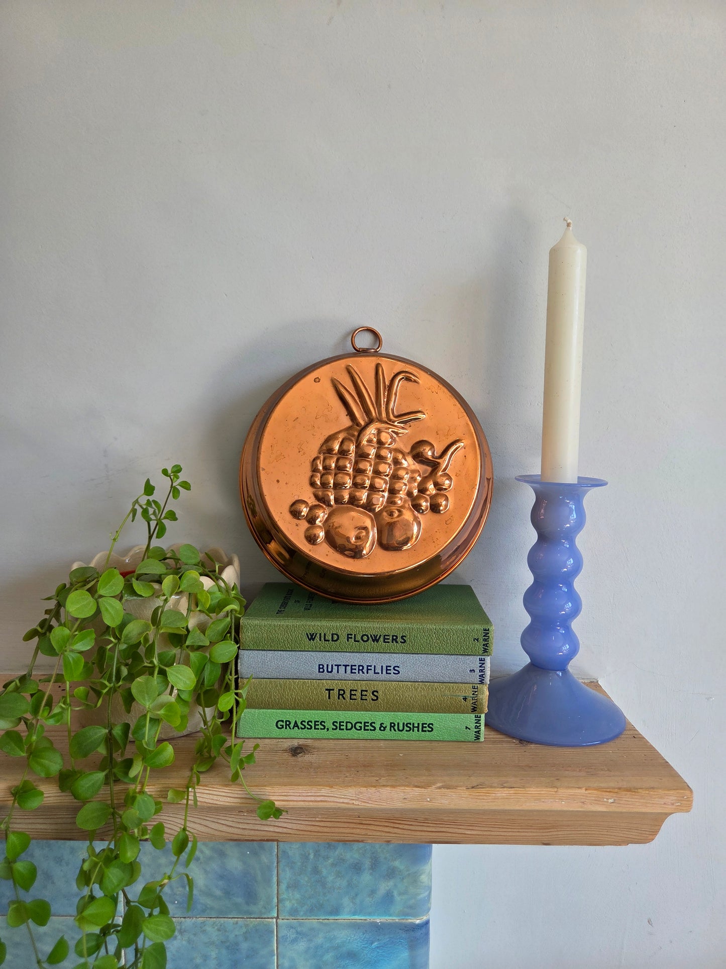 Medium Swedish Copper Mould with Pineapple and Fruit