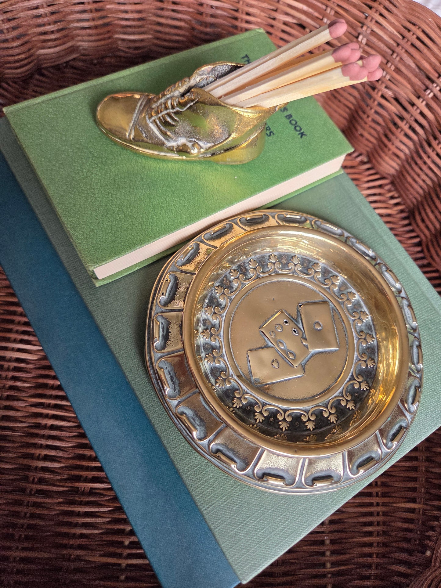 Vintage Lucky Cards Trinket Dish