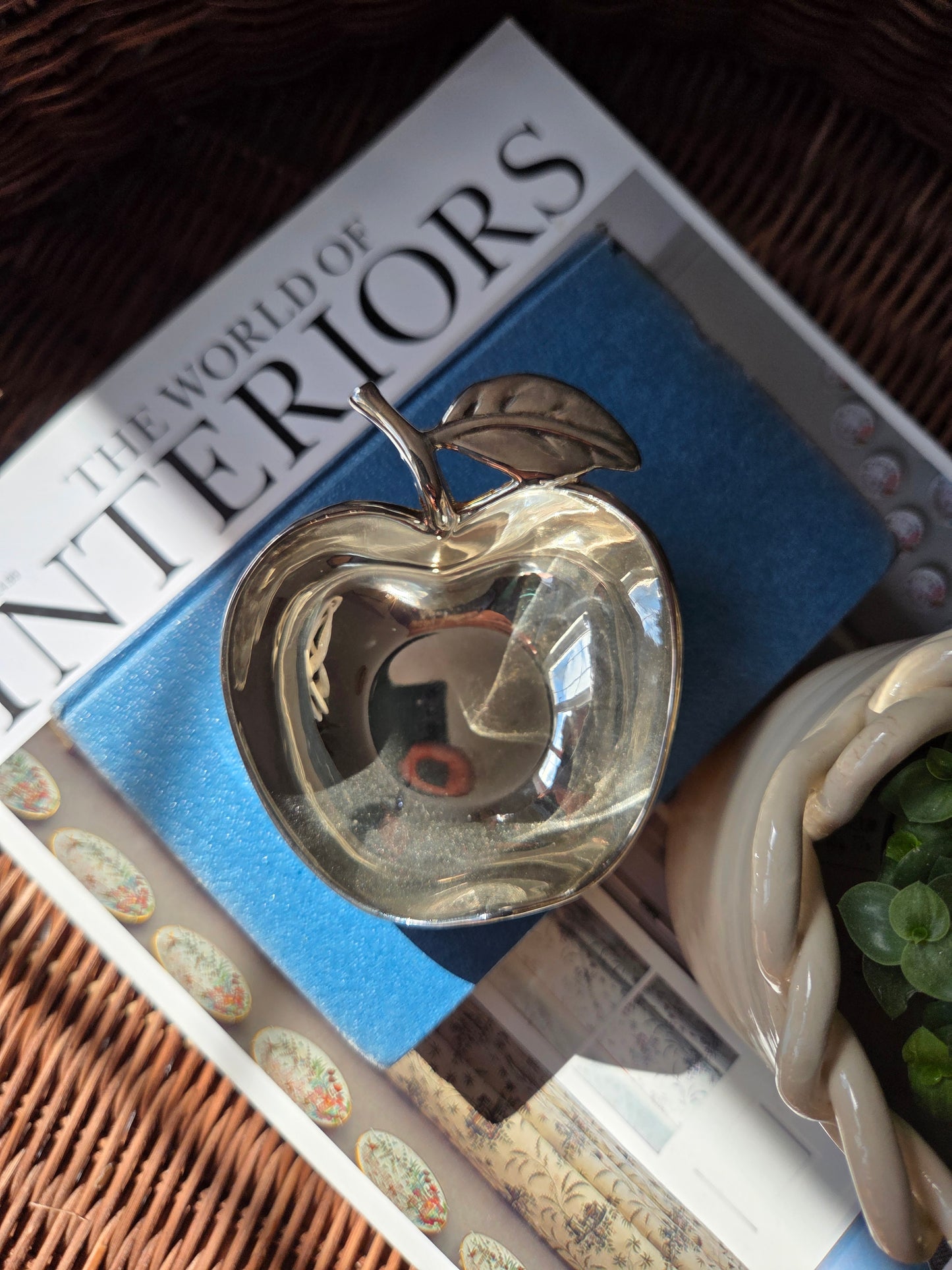 Silver Apple Trinket Dish