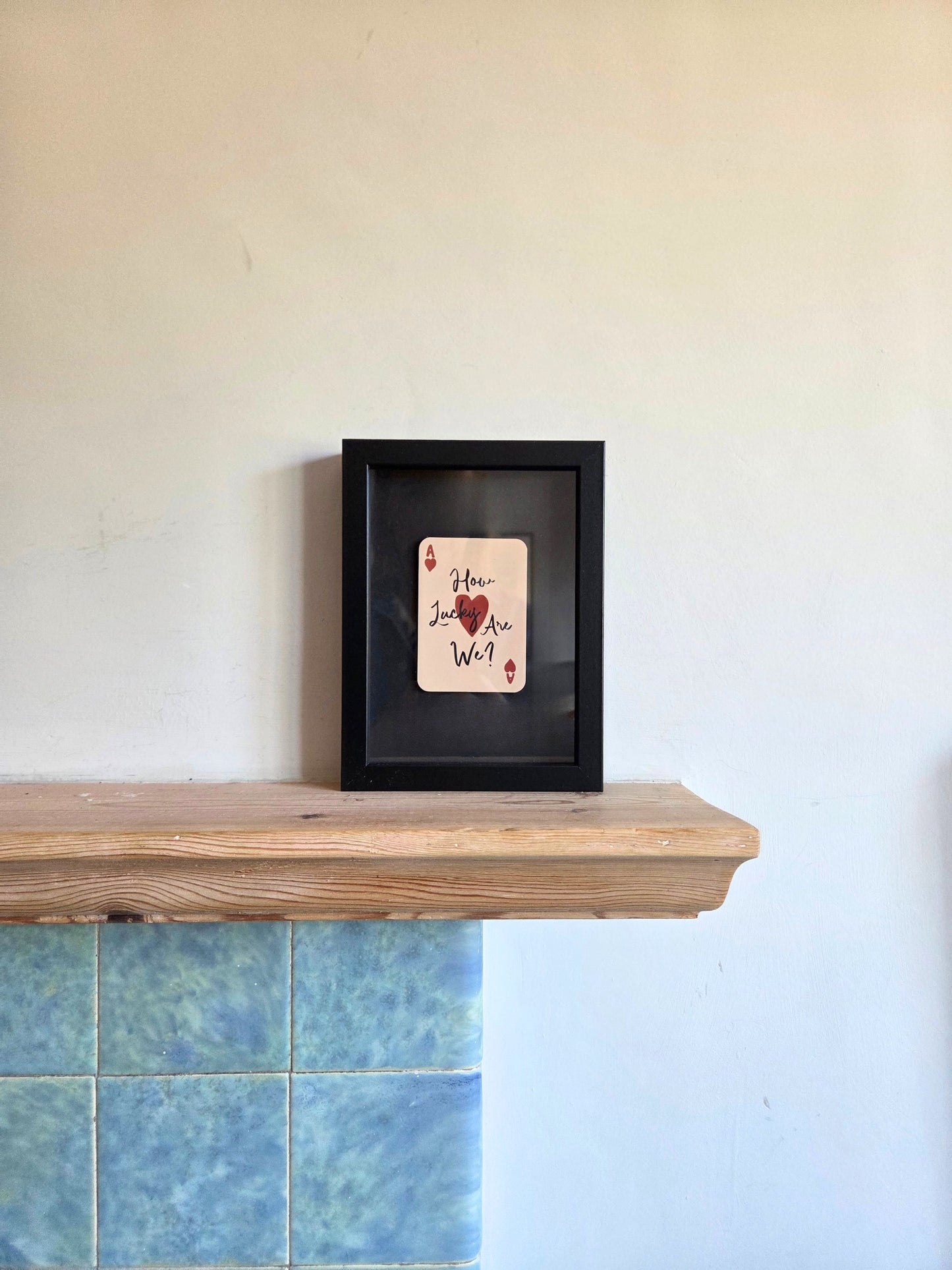 Framed 'How Lucky Are We' Mini Print 012