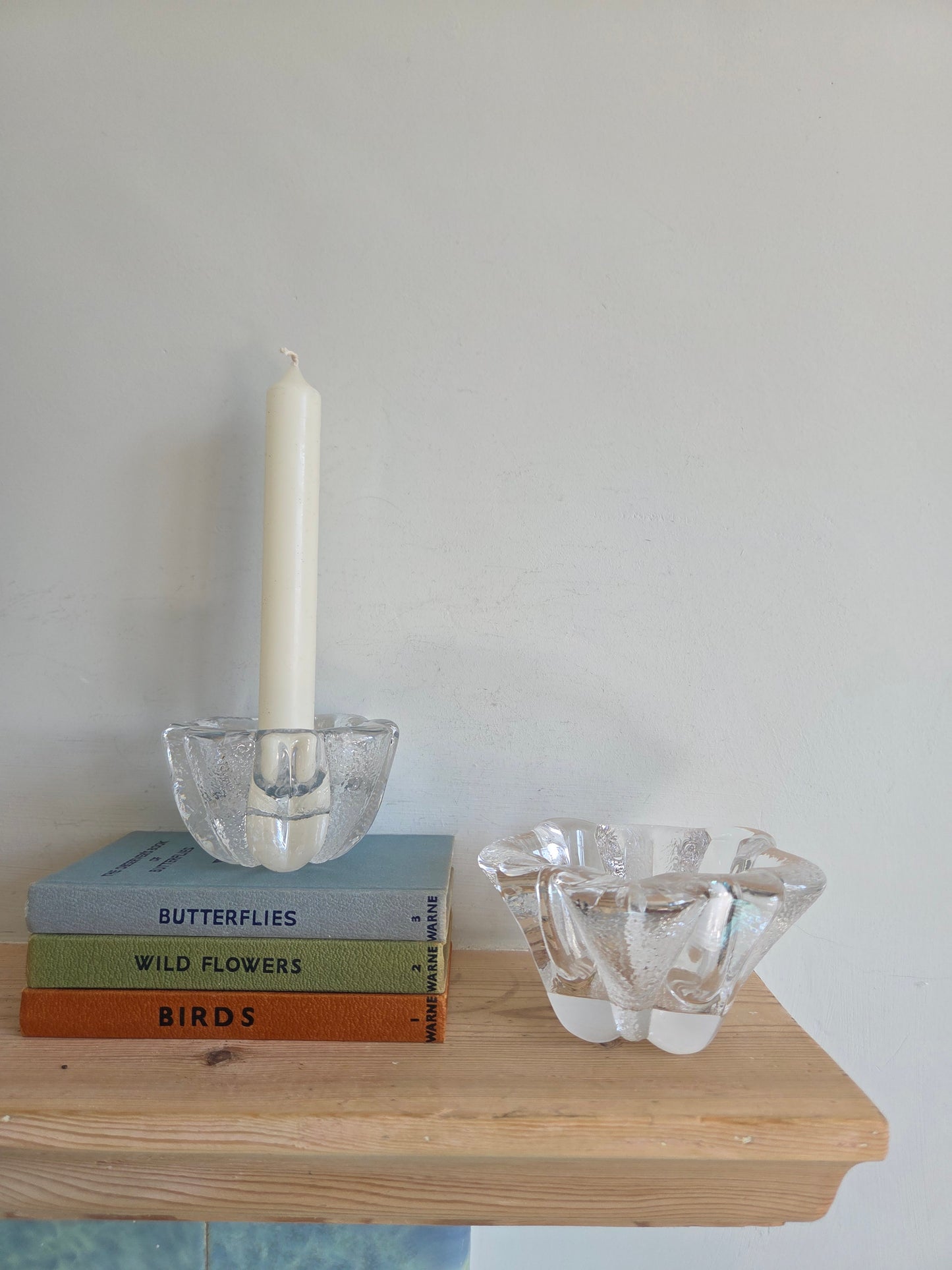 A Pair of Vintage Swedish Art Glass Bowls by Orrefors
