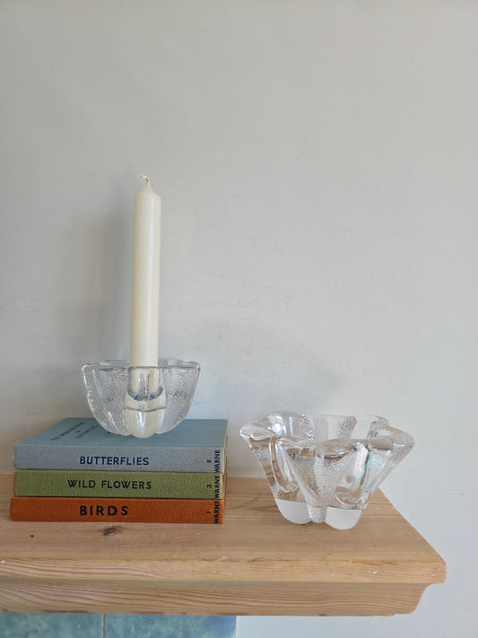 A Pair of Vintage Swedish Art Glass Bowls by Orrefors