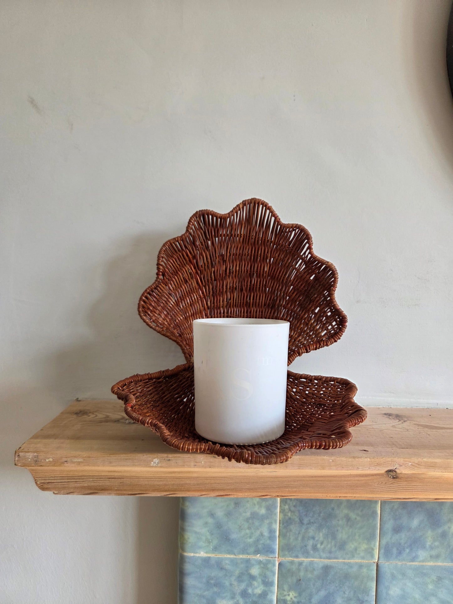 Vintage Wicker Shell Baskets