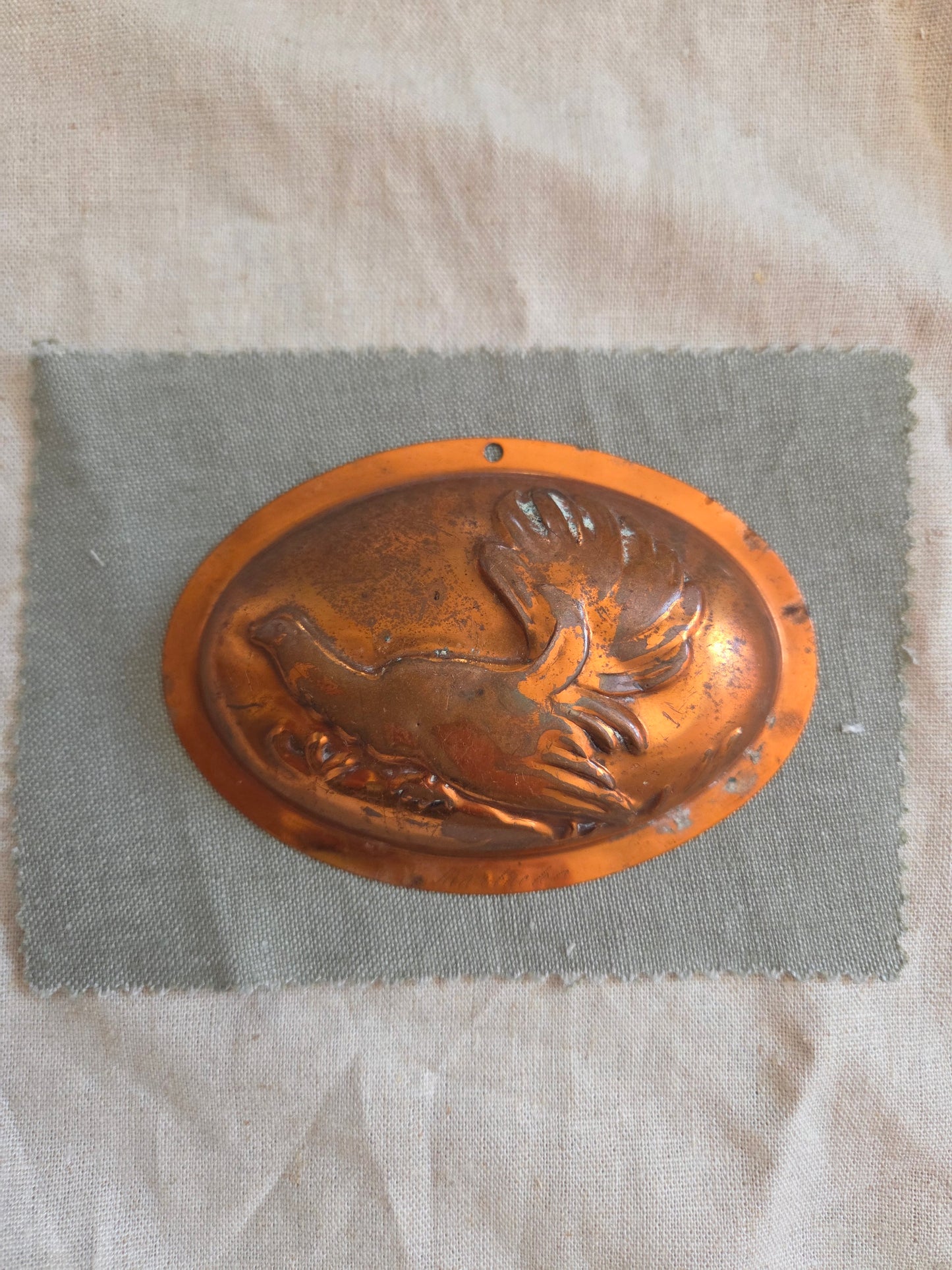 Mini Antique Swedish Copper Mould - Bird