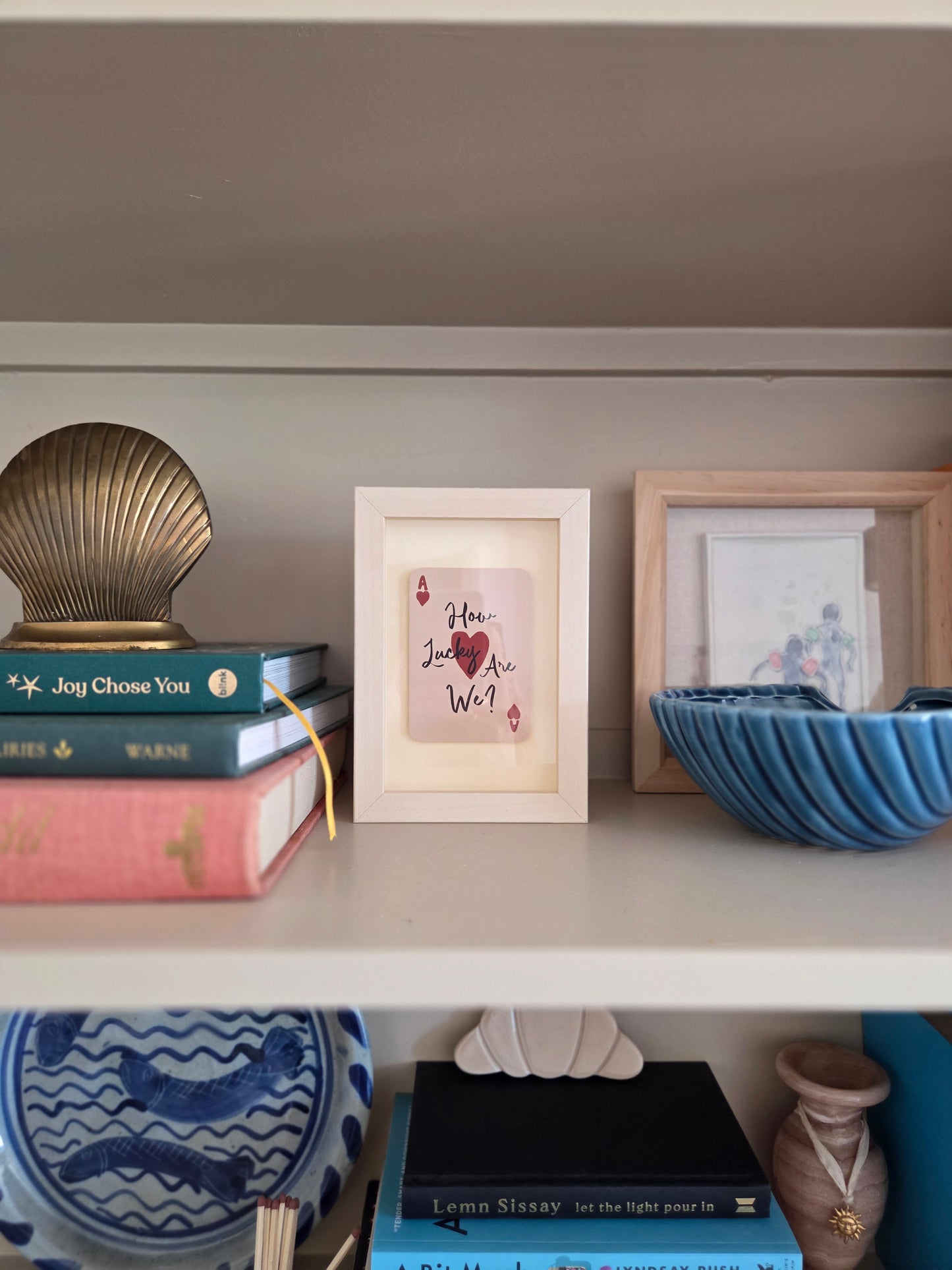 Framed 'How Lucky Are We' Mini Print 013