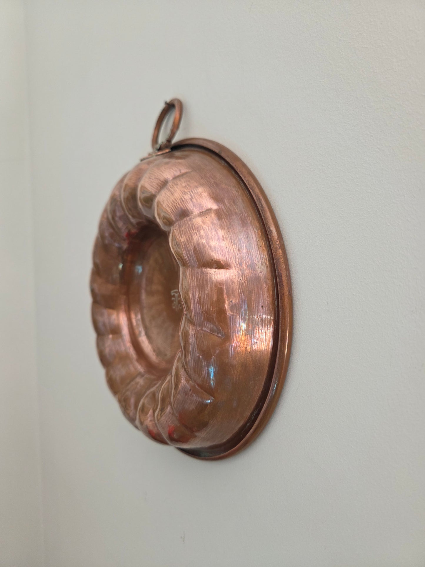 Antique Swedish Copper Mould with Rope Design