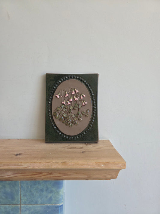 Vintage Swedish Jie Gantofta Linnea Flower Tile
