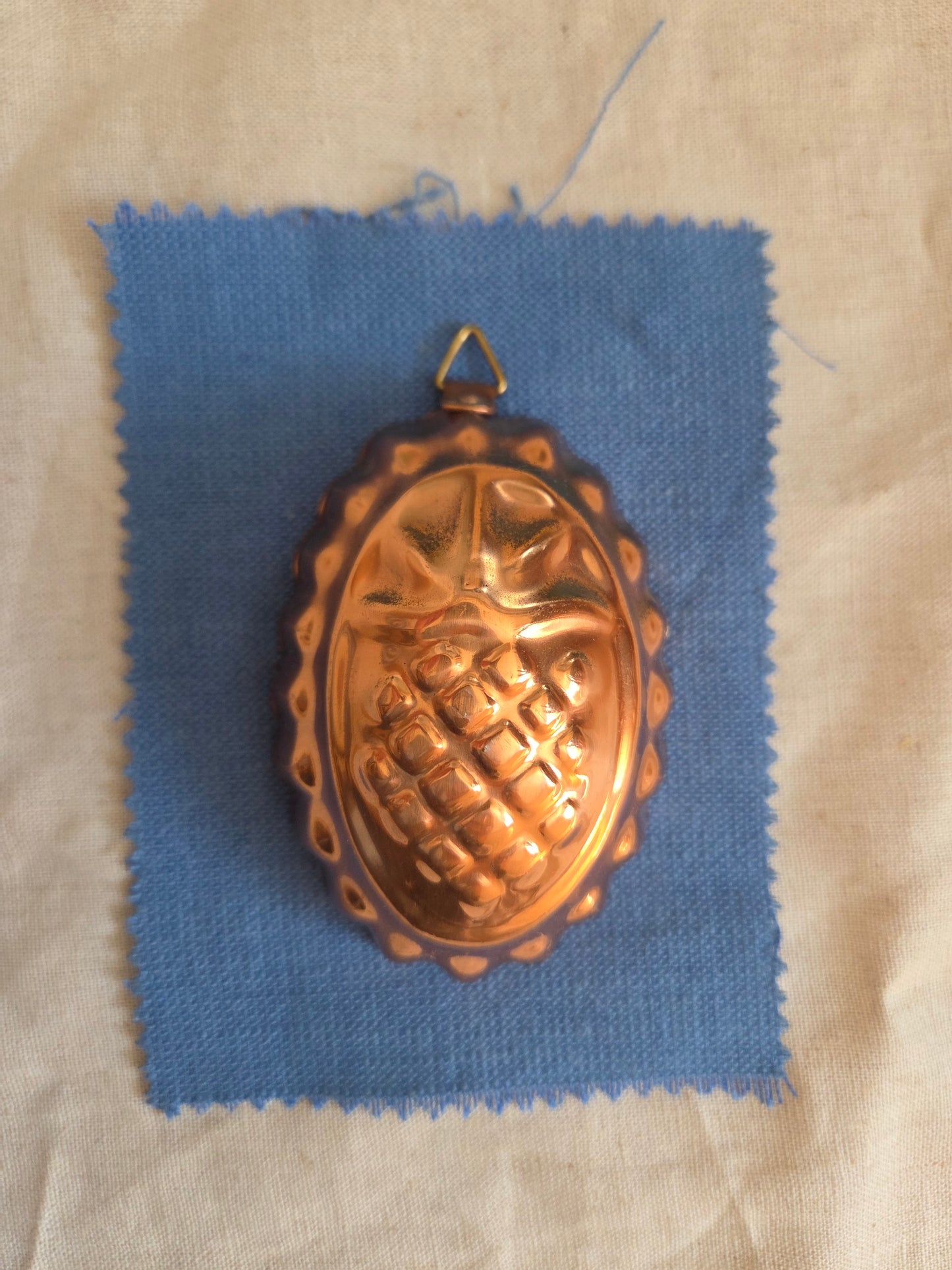 Mini Antique Swedish Copper Mould - Pineapple