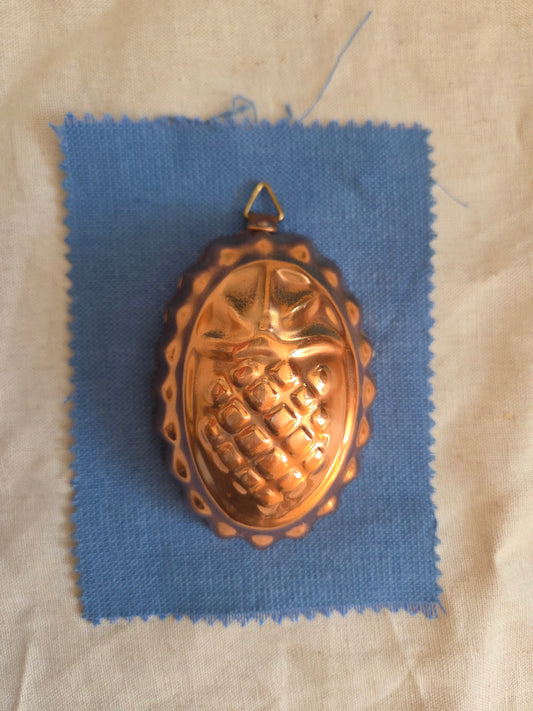 Mini Antique Swedish Copper Mould - Pineapple
