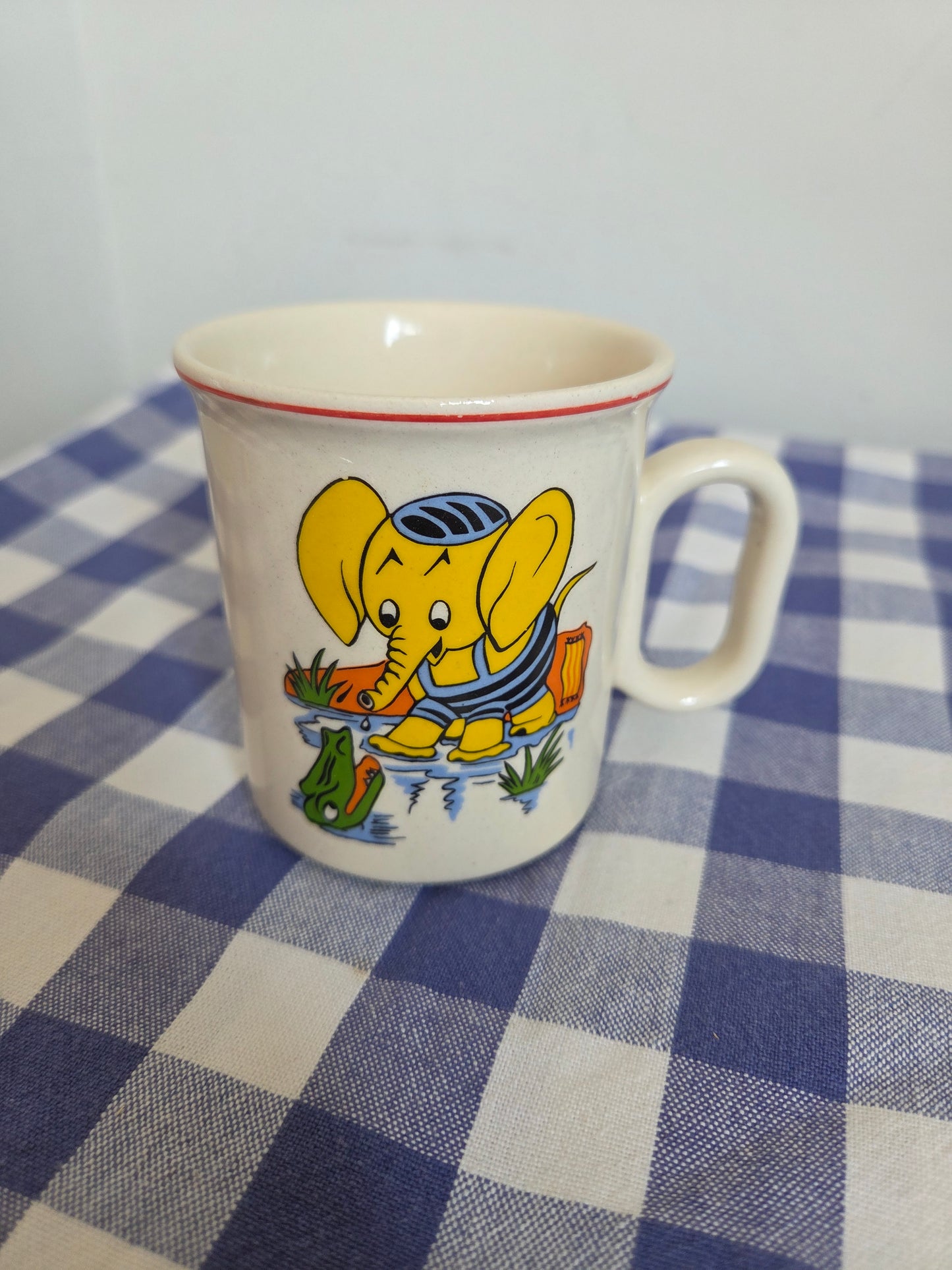 Vintage Child's Mug with Elephant
