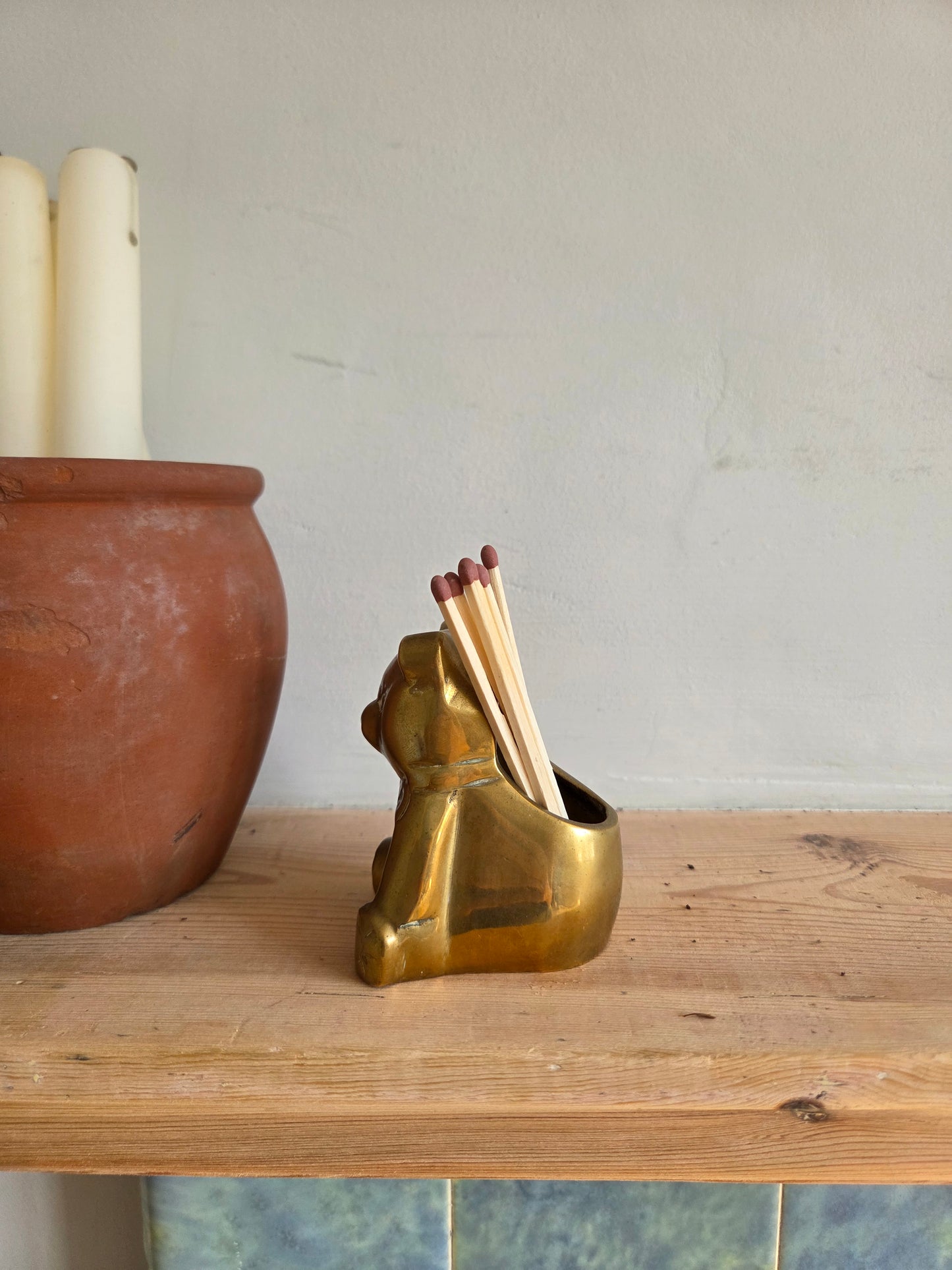 Brass Bear Pot