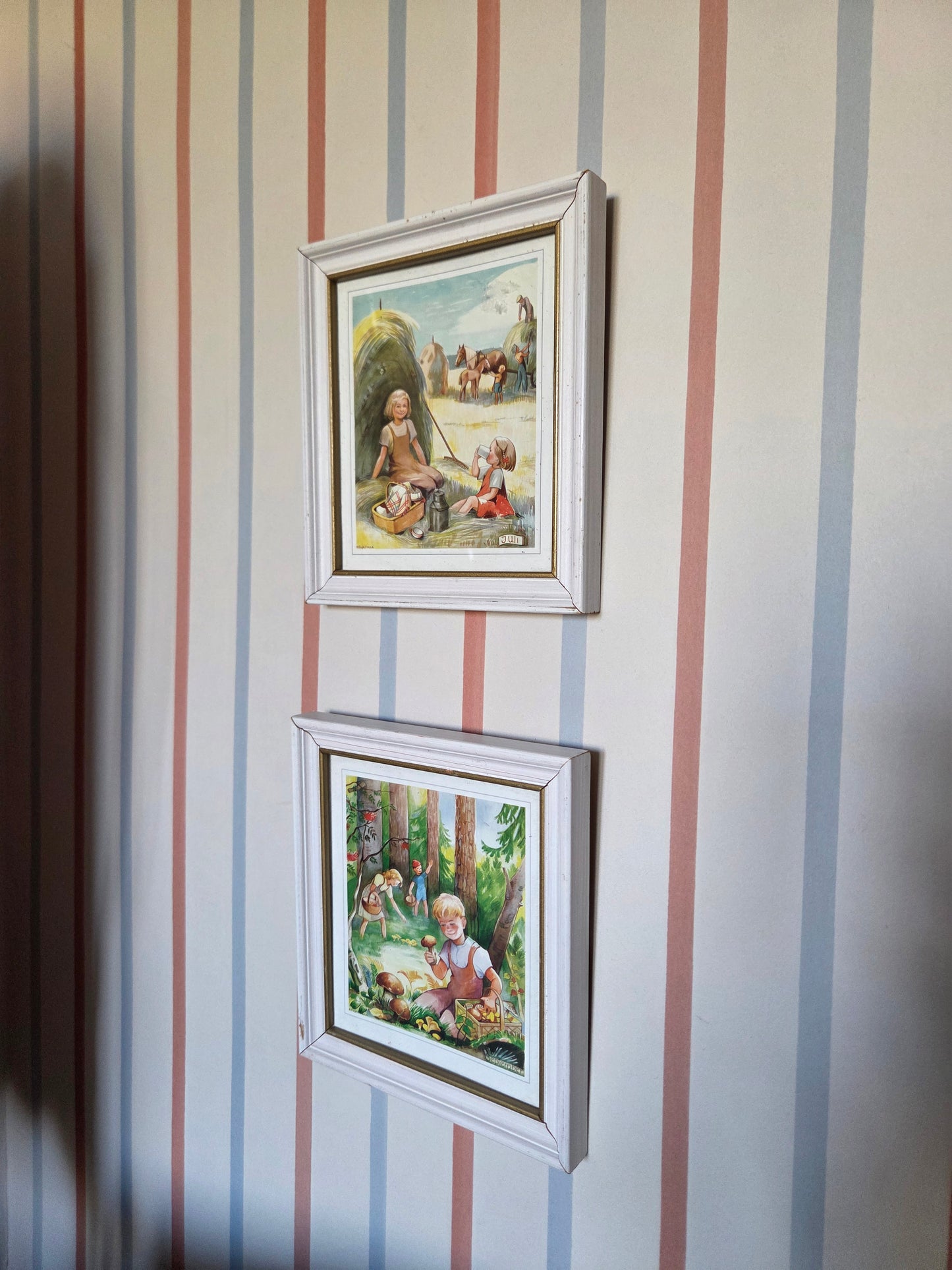 Vintage Swedish Children's Picture - July