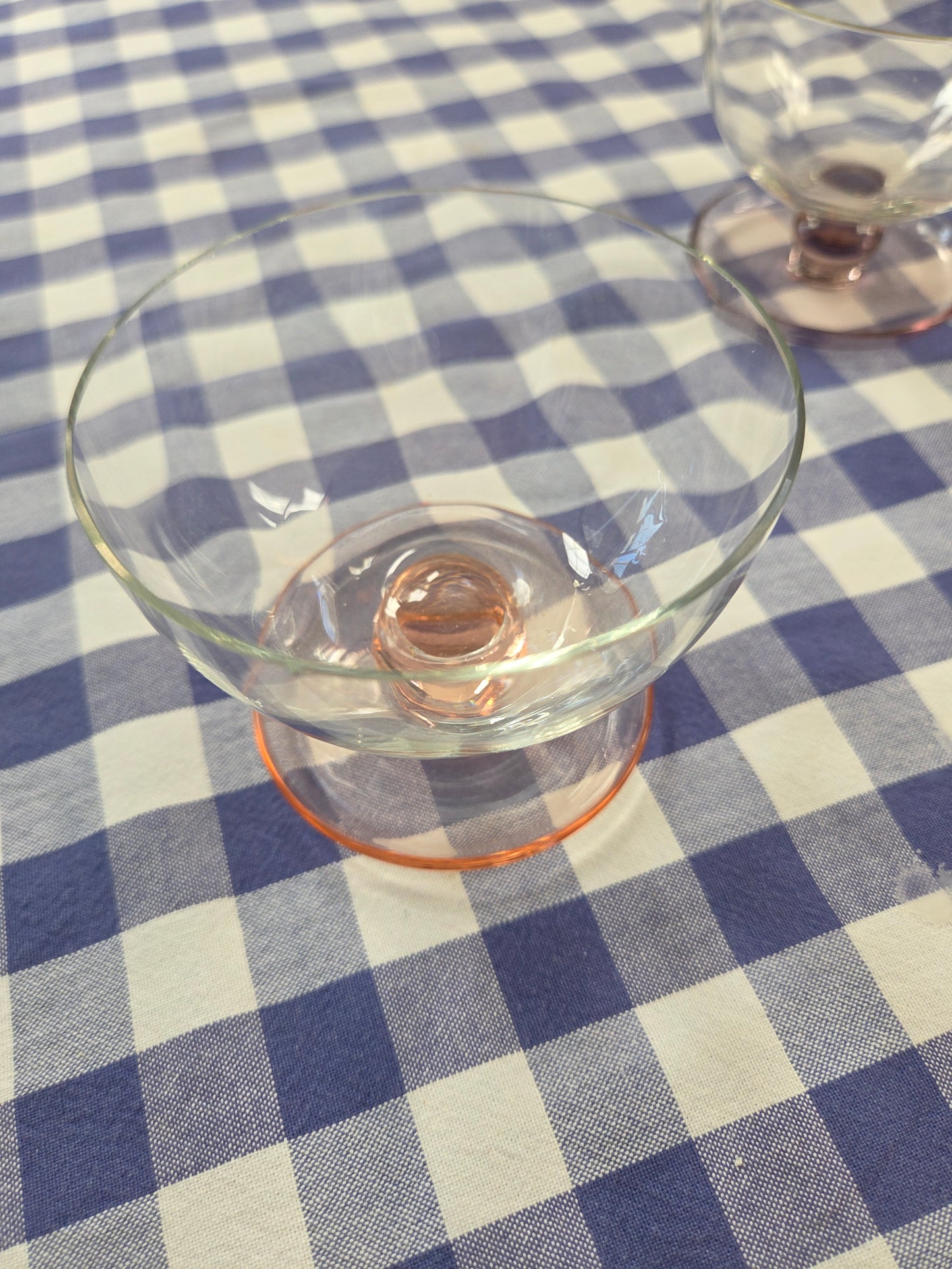 Set of 5 Colourful Vintage Glass Dessert Bowls