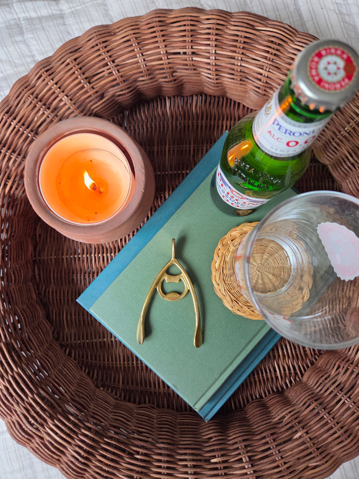 Brass Wishbone Bottle Opener