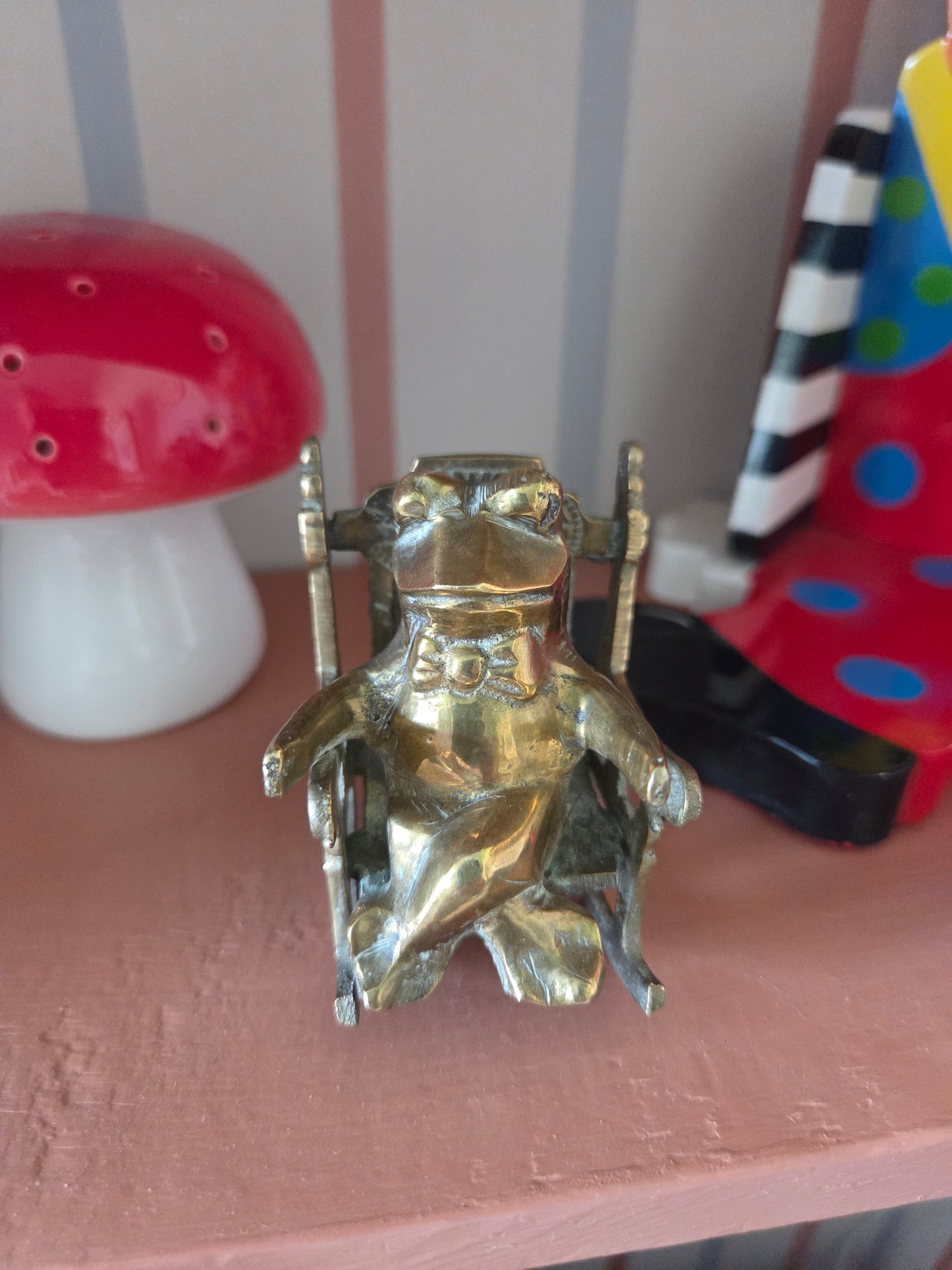 Lucky Frog in Armchair Ornament