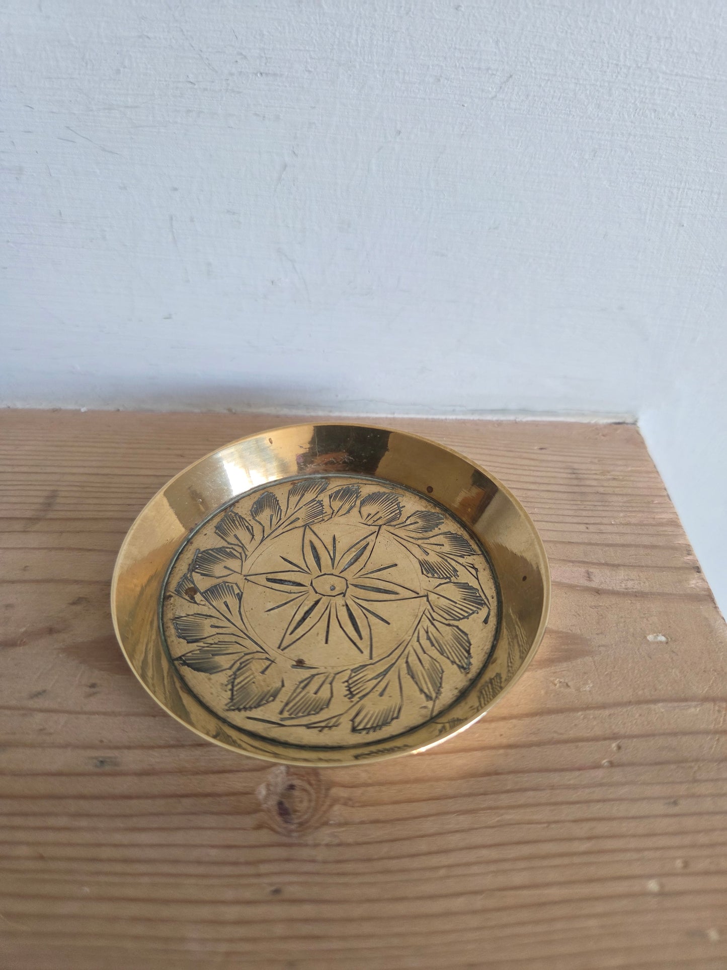 Pretty Vintage Brass Trinket Dish