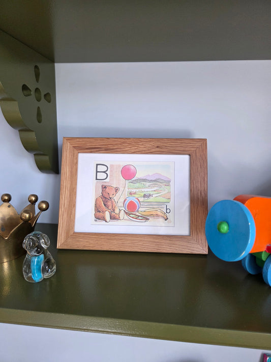 Framed Vintage Swedish Children's Alphabet Illustration by Elsa Beskow