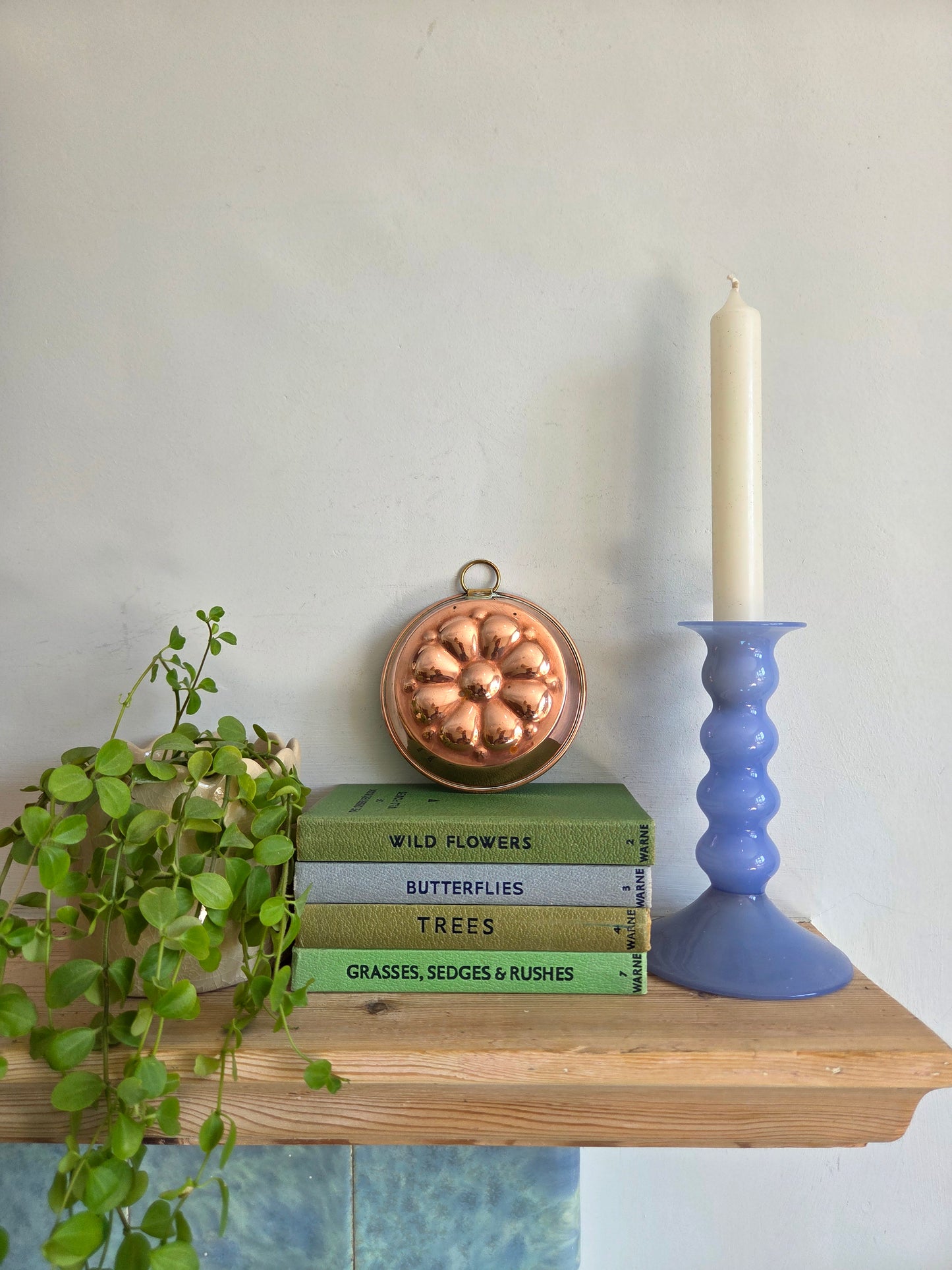 Small Vintage Copper Mould with Flower Design