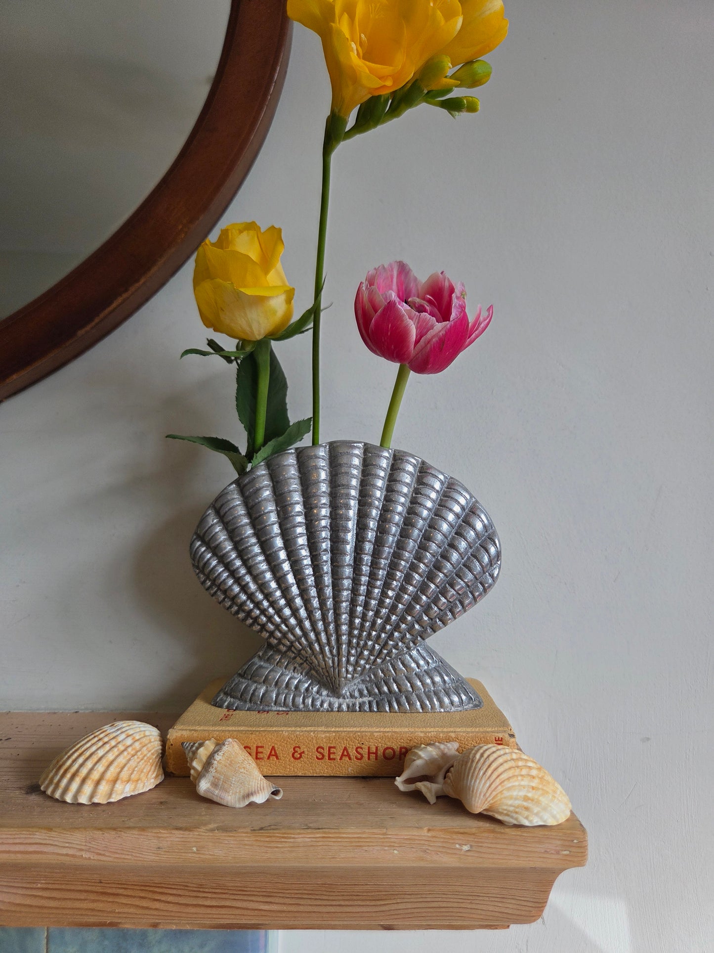 Silver Shell Vase