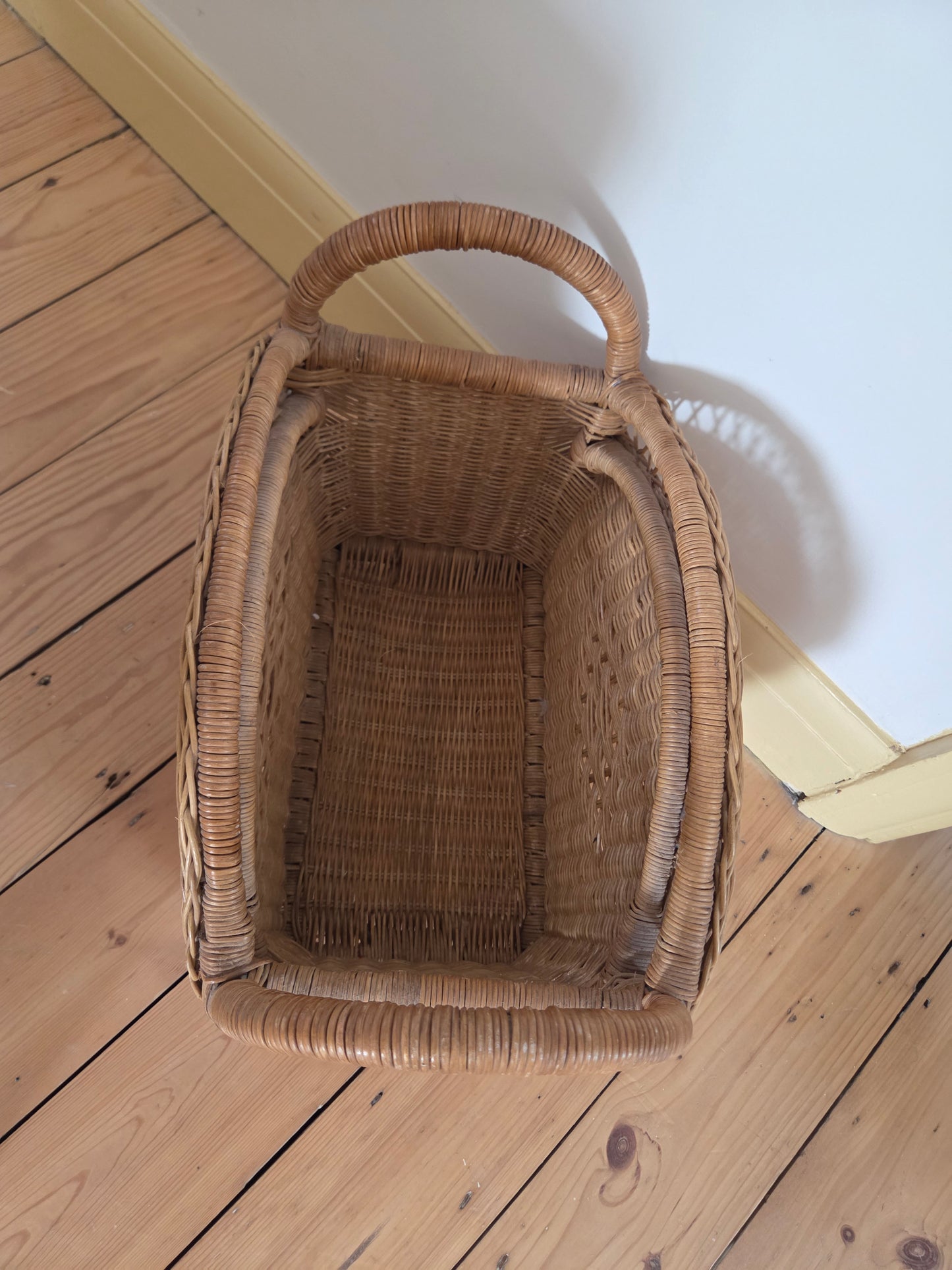 Large Wicker Basket Magazine Holder