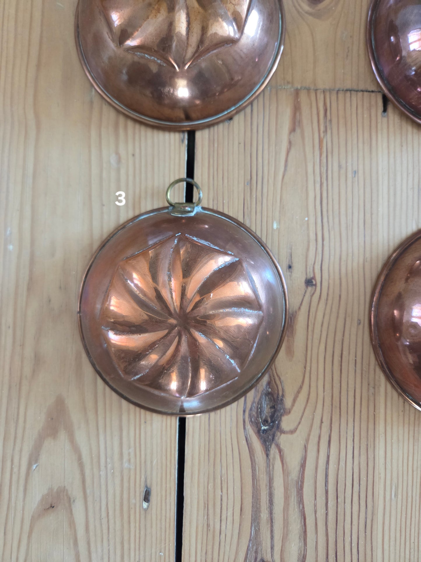 Vintage Swedish Copper Mould - Small Swirl