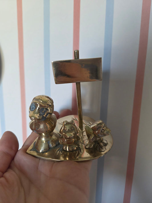 Three Brass Ducks Ornament